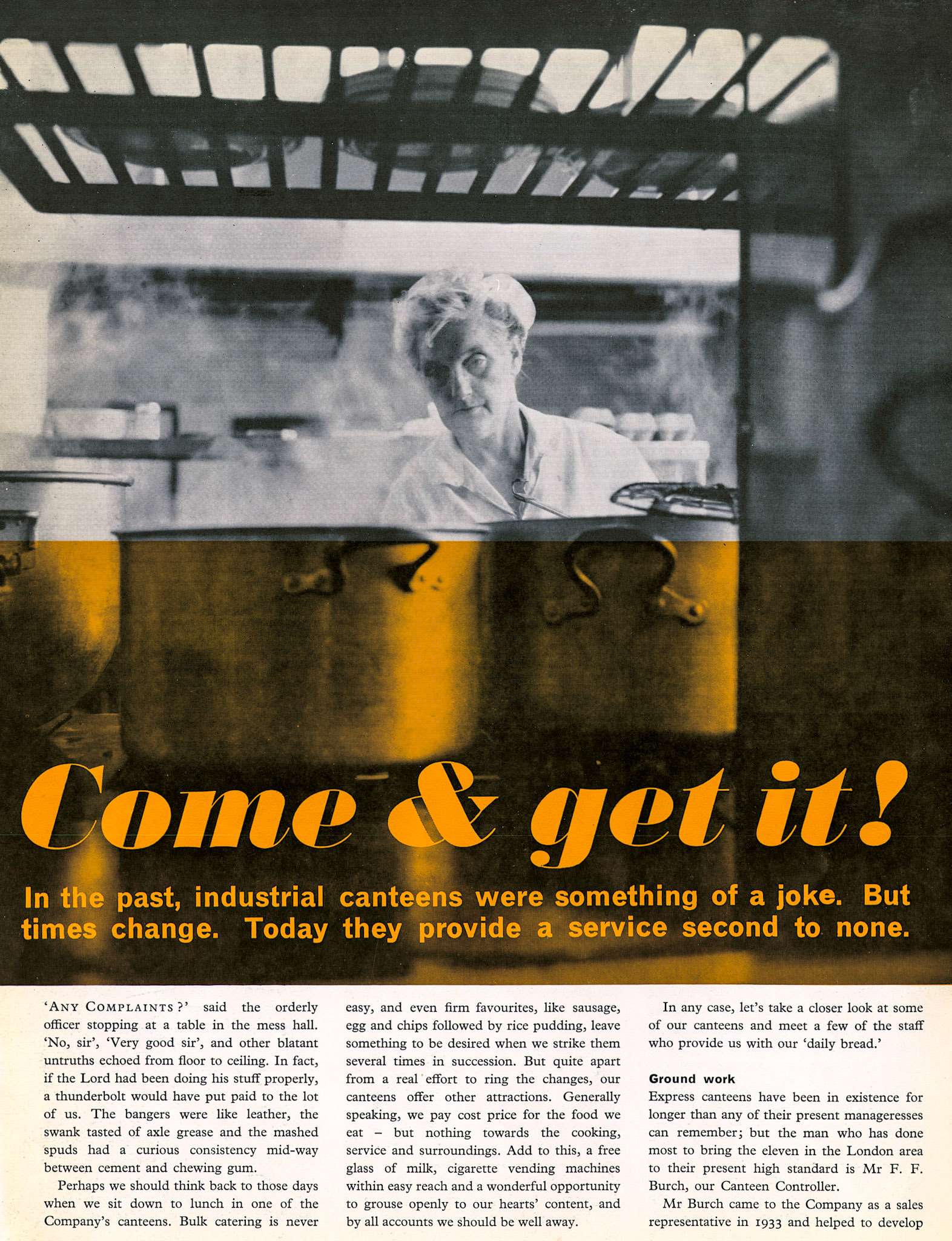 1963 Staff Canteen Feature Page 1. (Express News Autumn)