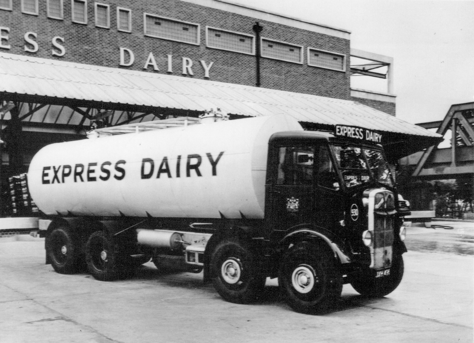 1960's, tanker on forecourt at South Morden Processing Vehicles (Courtesy Dave Fane)