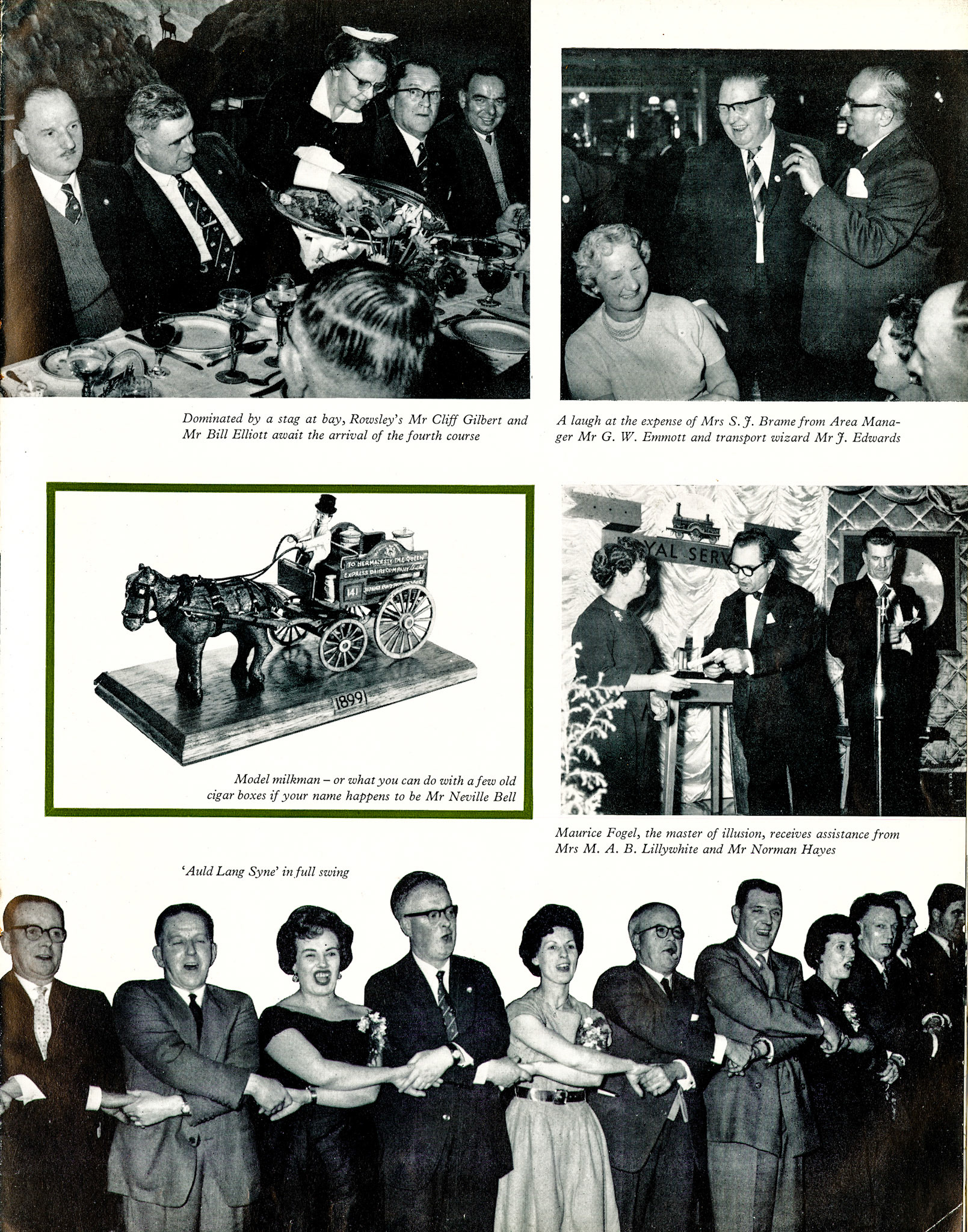 1961 Rowsley, Brailsford and Barnoldswick Creameries Long Service Dinner at Manchester.  (LSA Annual Review)