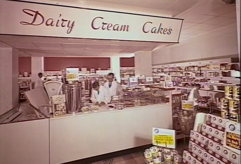 1951 onwards, Express opened its first Premier Supermarket in Streatham, and more store openings continued. (Express 125 Years video still)