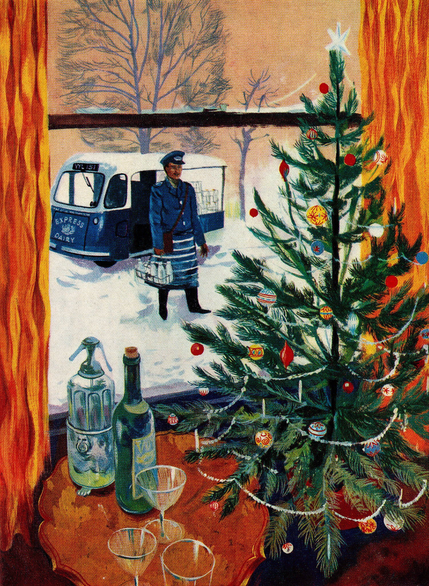 1960 Christmas card from the Express Dairy directors. (Express News Christmas)