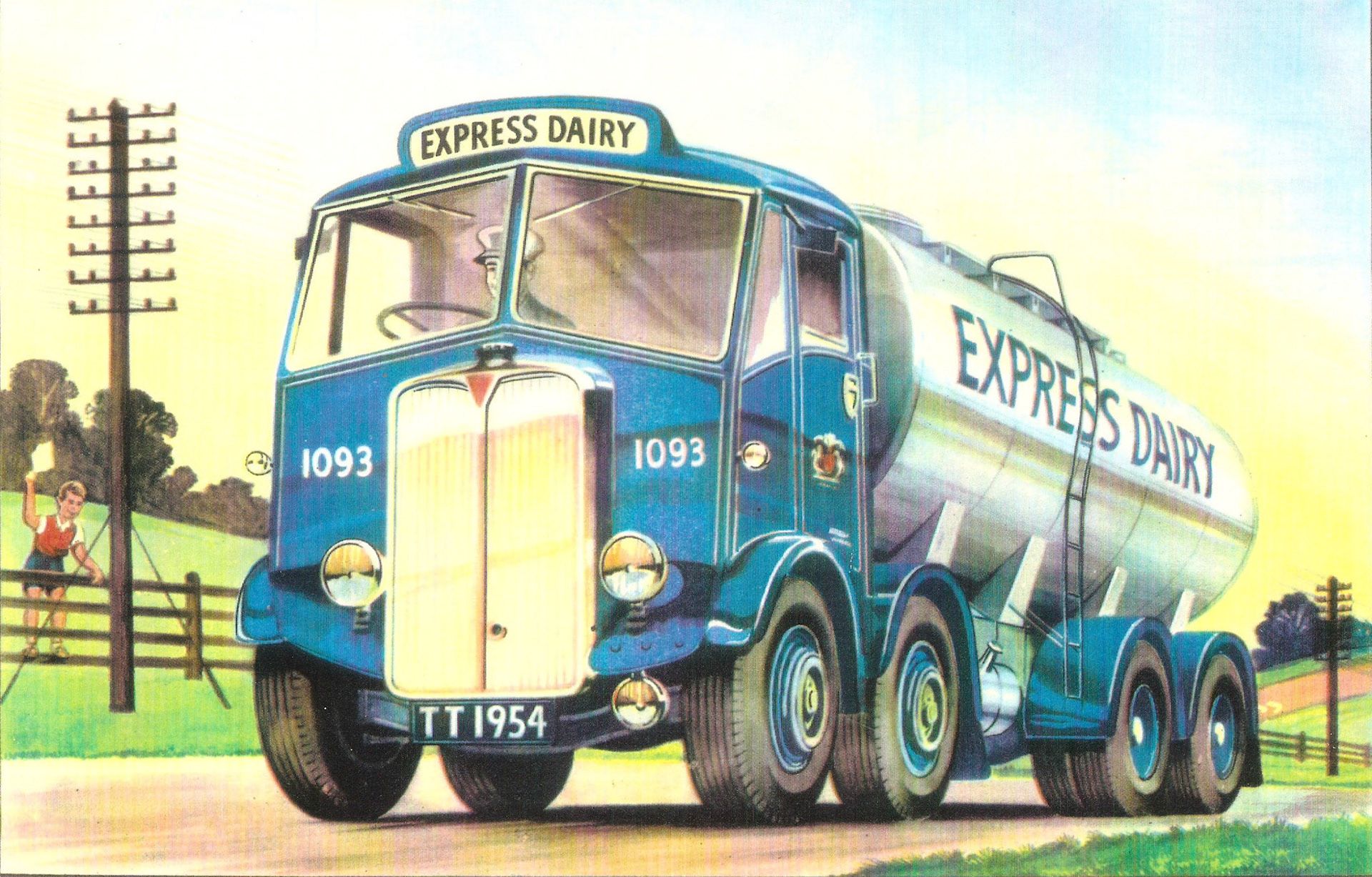 1960's tanker artwork. Roger Frost comments "I’m sure that was on the Thompson‘s stand at the 1950 Commercial Motor Show, held in Earls Court." (Courtesy Paul Luke)