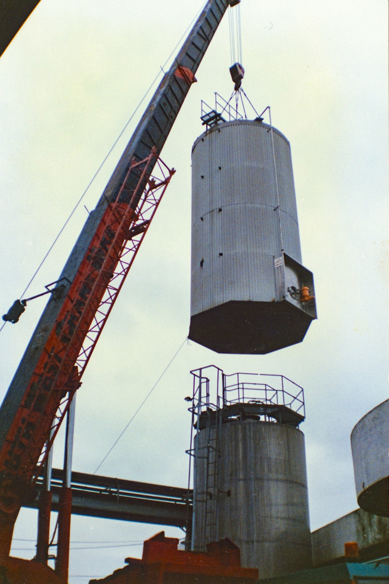 1980s Exeter Processing-silo and milk reception construction. (Pictures by Syd Johnston, presented by his son Ian via Teresa Heal)
