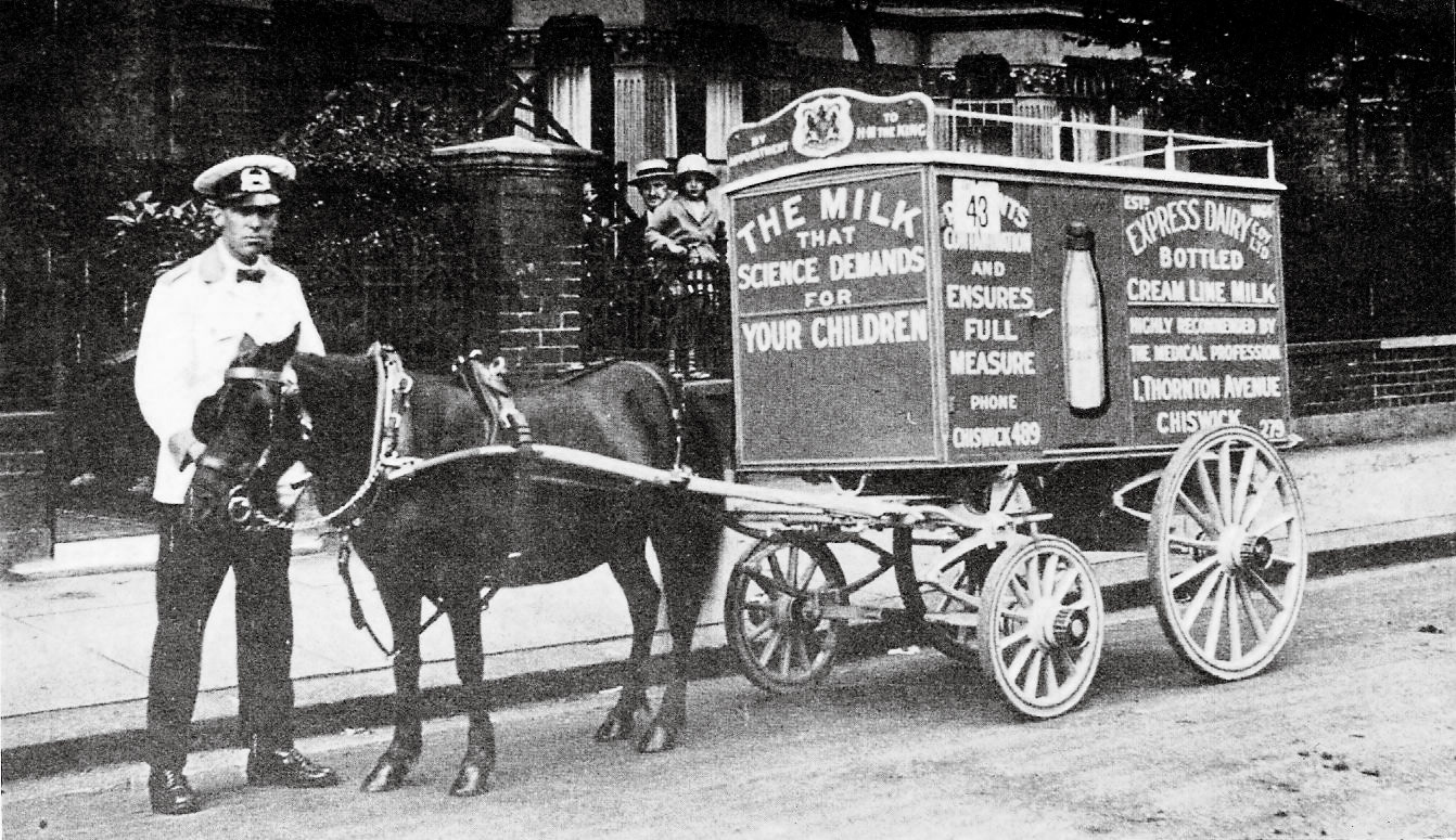 1900's Horse drawn milk cart from Chiswick