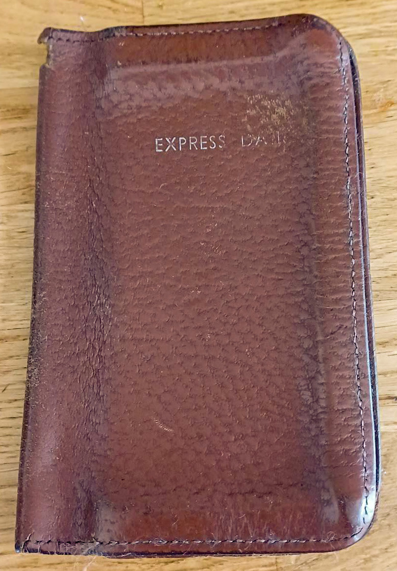 1980s Express wallet, which originally had a chain. David Lidstone comments "We called them magic wallets when we worked in Dawlish Dairy". (Courtesy Kevin Yates)