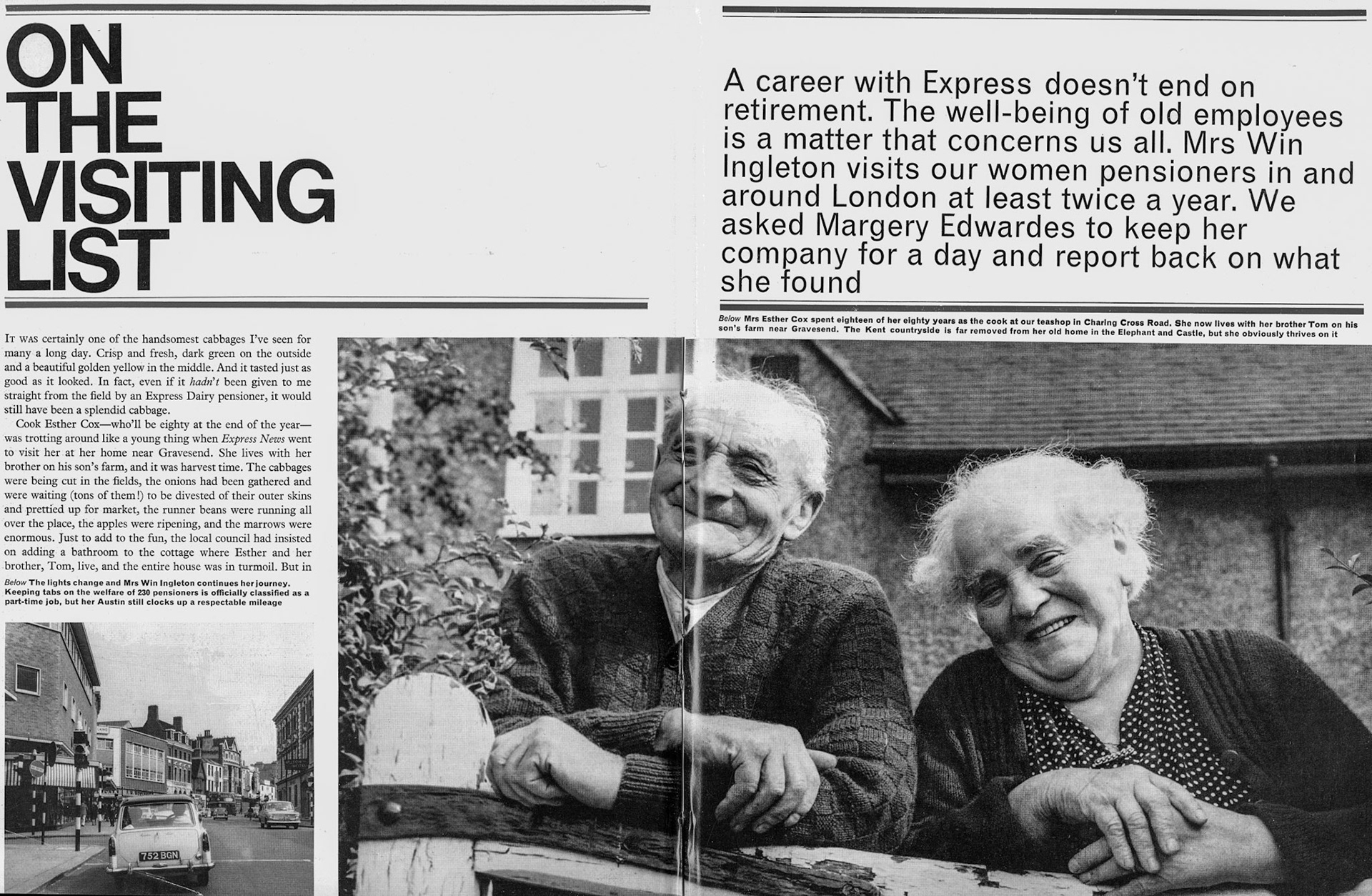 1966 Mrs Win Ingleton visits women pensioners each year. (Express News Autumn &amp; Christmas)