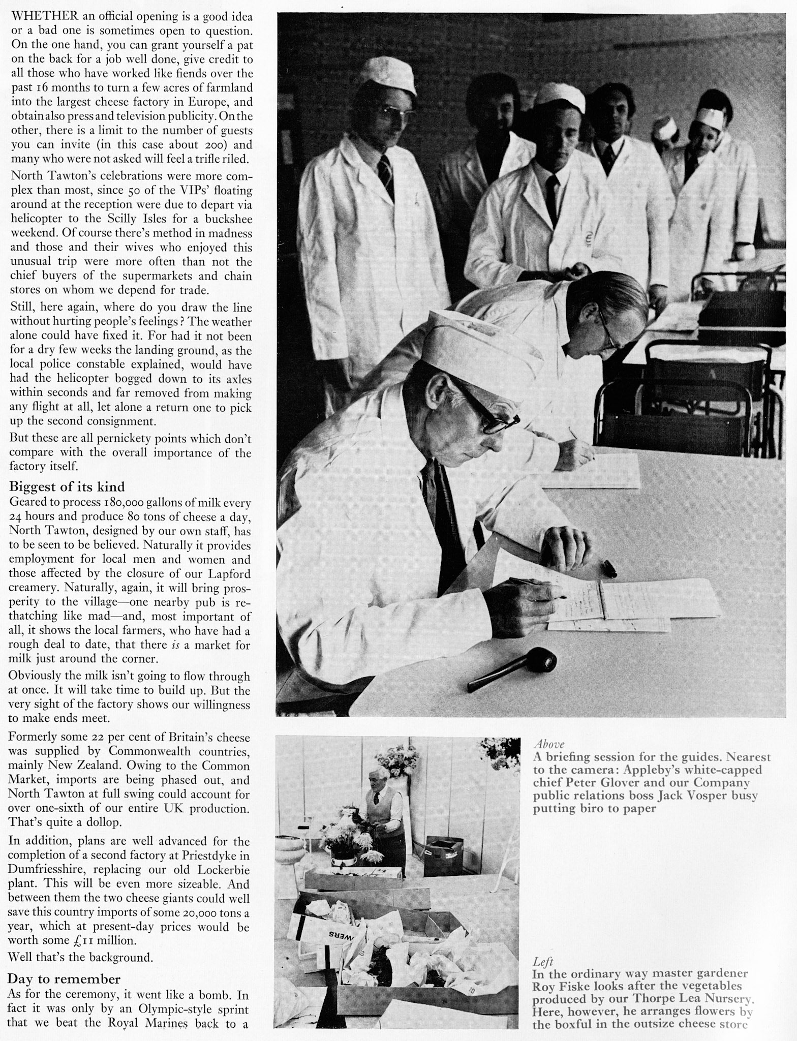 1974 Official opening of North Tawton