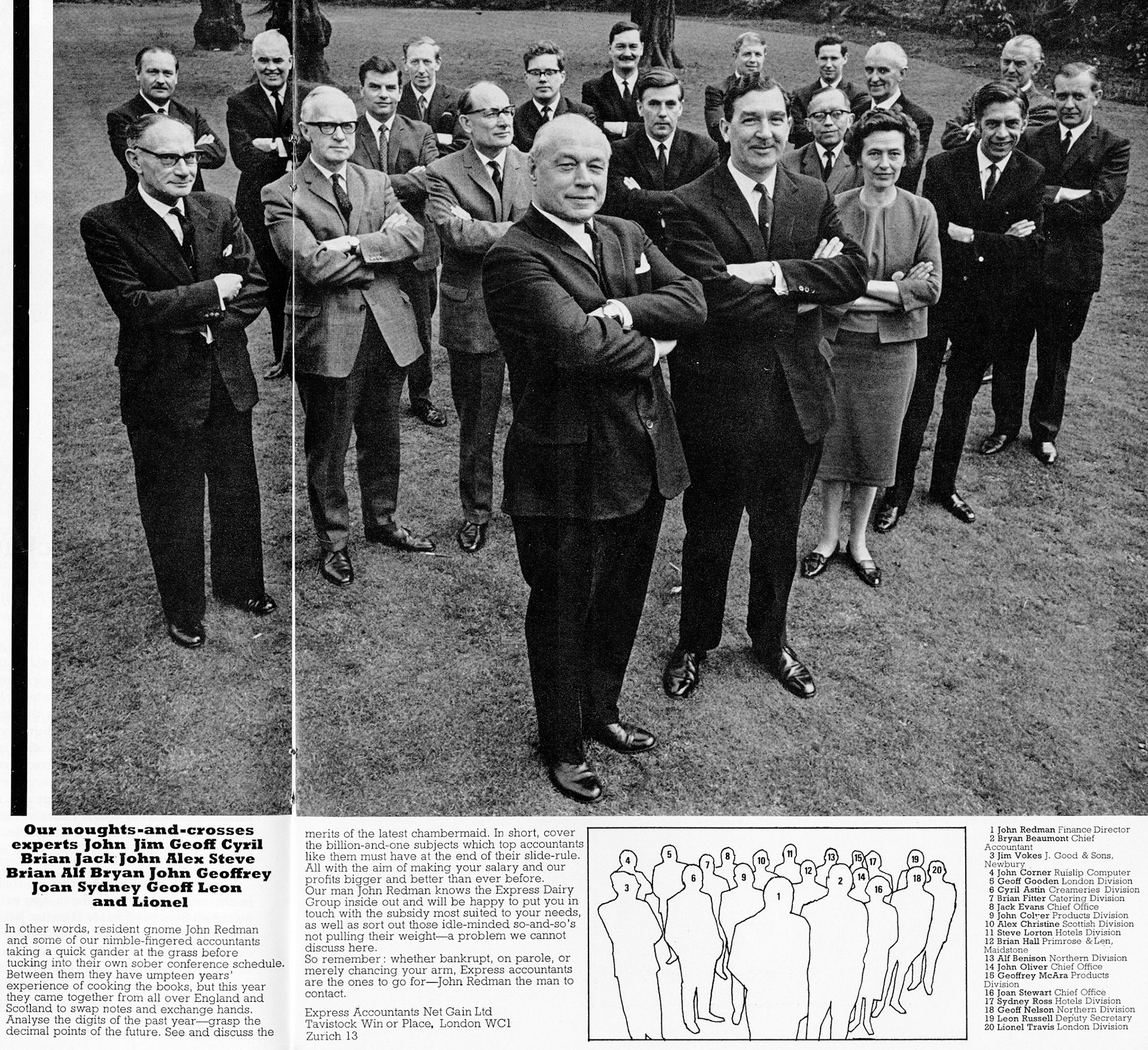 1968 JOHN REDMAN and BRIAN BEAUMONT (Express accountants in conference)