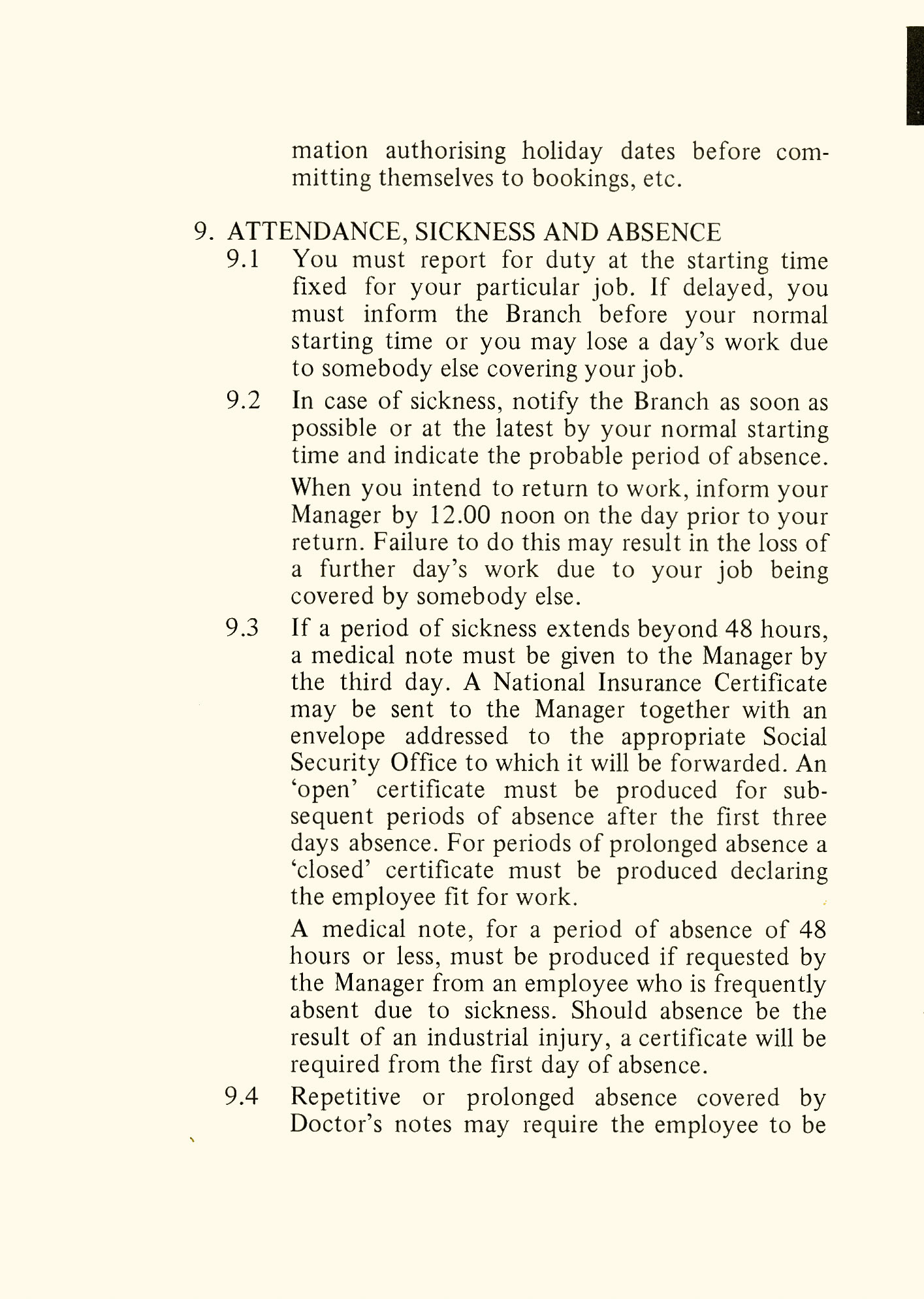 1970's? Procedures &amp; Instructions for Retail Staff, P10 (Express Dairy Tales collection)