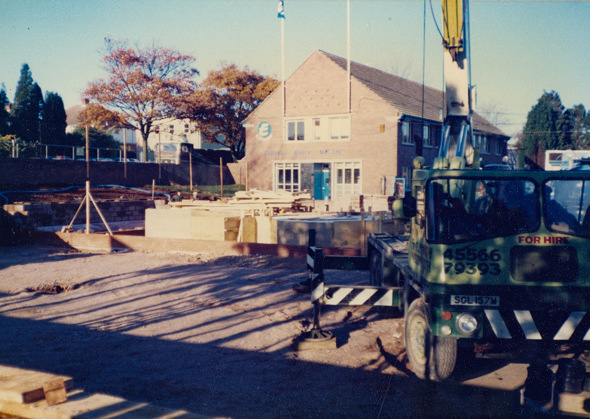 1980s Exeter Processing-silo and milk reception construction. (Pictures by Syd Johnston, presented by his son Ian via Teresa Heal)