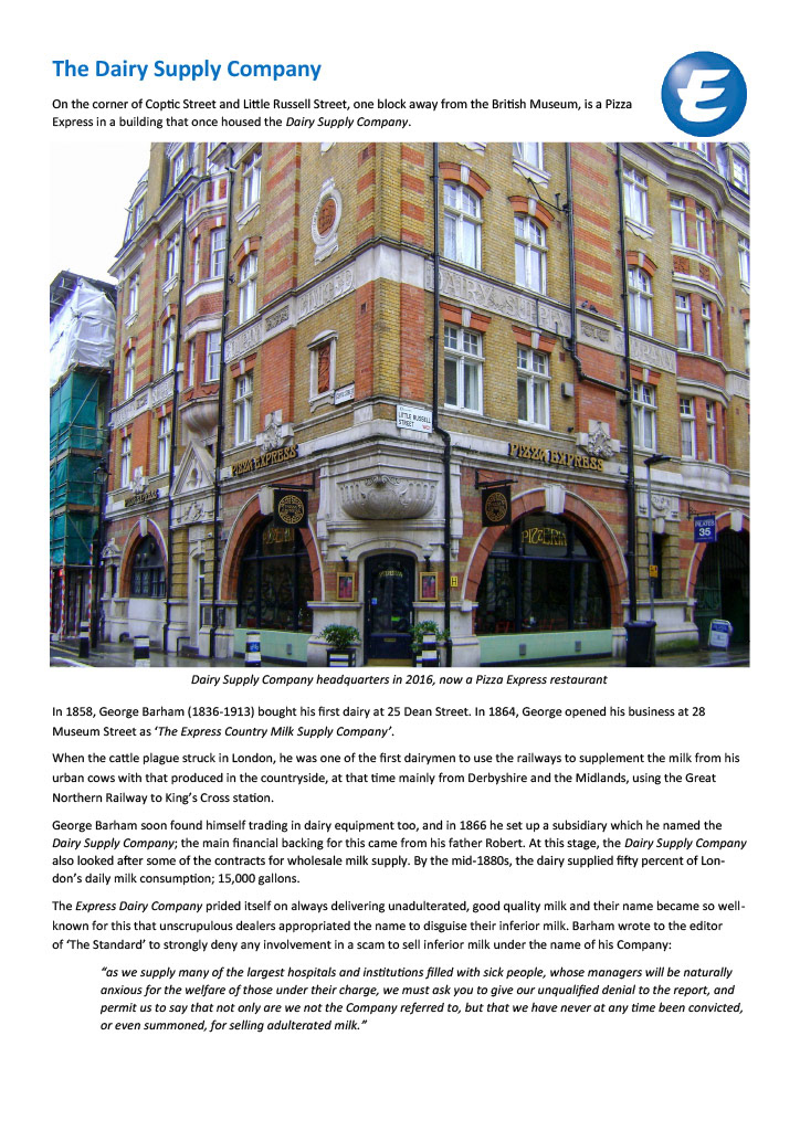 2023 Illustrated History of the Dairy Supply Company. (Express Dairy Tales publication)