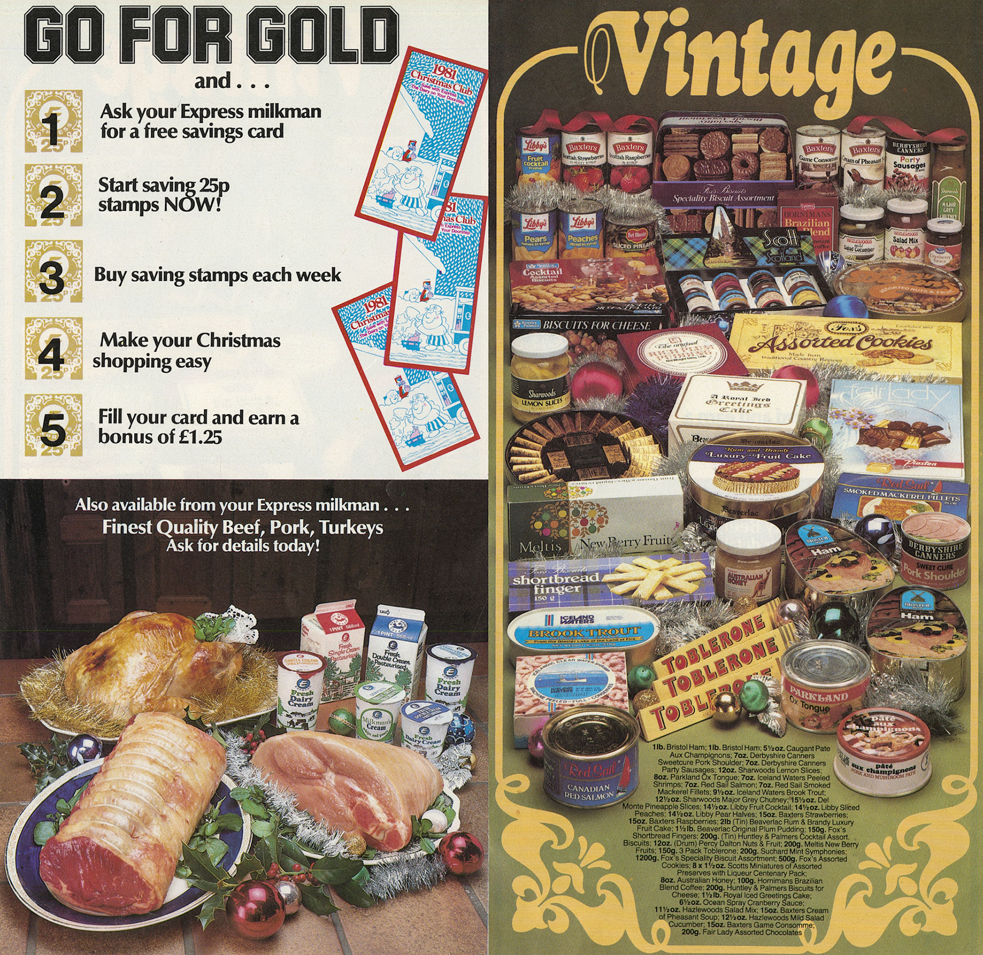 1982 Christmas Hamper leaflets (Courtesy Paul Luke)
