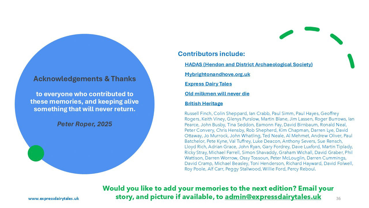 Memories of Milk Boys and Girls (Express Dairy Tales publication)