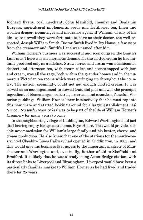 William Horner and his Creamery, Jill King