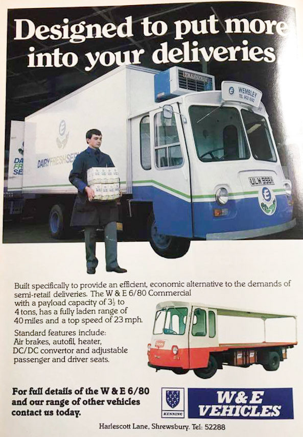 1980's Wales and Edwards Advertisement. Terry Mason comments "Around 1985 they were 66 cells, 600Ah" (Courtesy Michael Aldread)