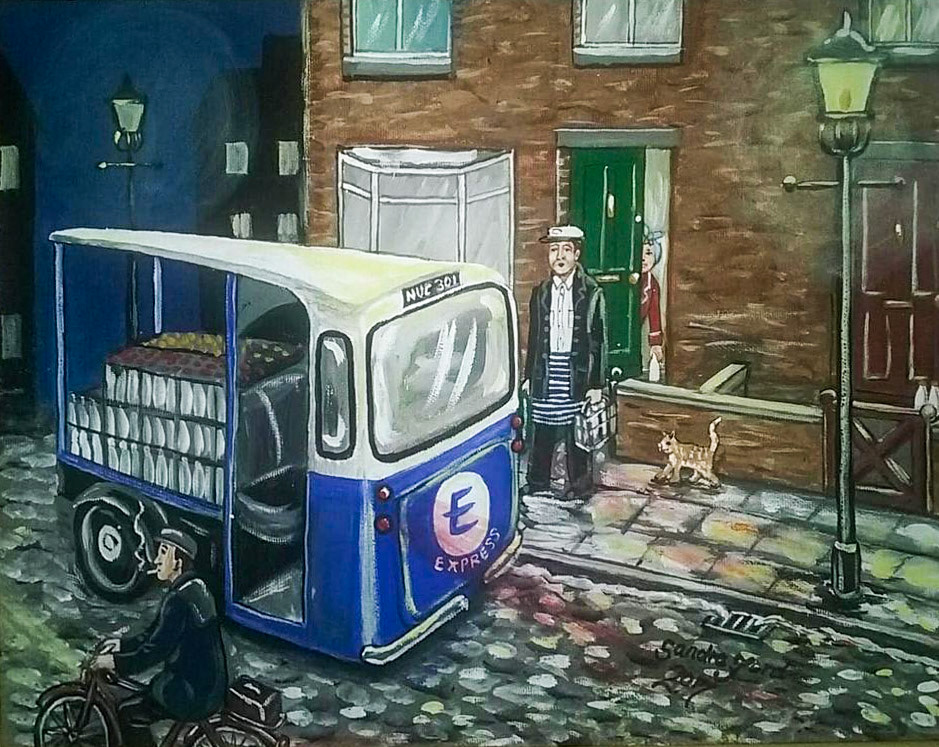 2017 Gillian Chambers posted this painting, who worked at Exhibition Way from 1979-1989. Jean Harding comments "The signature bottom right looks like Sandra Ford 2017?