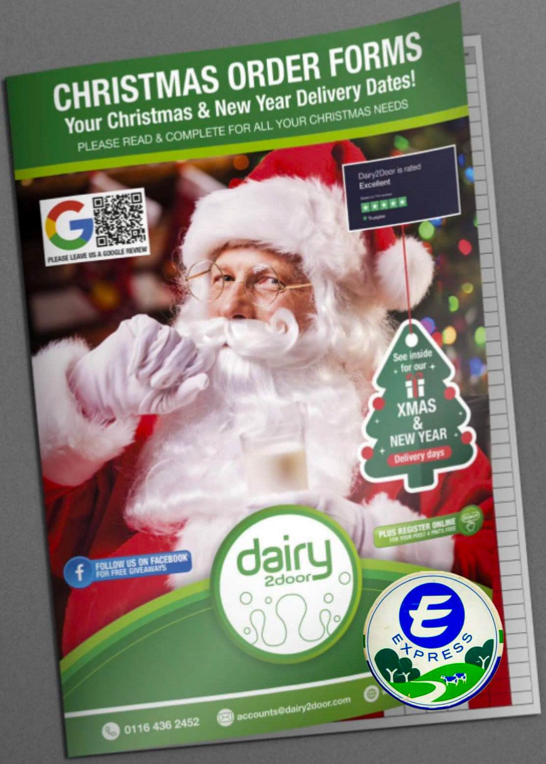 Christmas Order Form memories...Paul comments "Who remembers when we used to give customer Xmas Order leaflets, with date not delivering over Christmas? And who got 'What days are you delivering over Christmas?' or 'I've lost my order leaflet, have you got another?'...and it was the night before Xmas Eve!". Frank Robinson adds "When entering the orders into the round book you would find a leaflet with no name and address!!". Kevin Apps said "Used to be great adding things like cream etc to the order when you as the milkman had over-ordered. Then the customer disputing that they didn’t order it and you saying 'This your order form!'" (Courtesy Paul Simm)