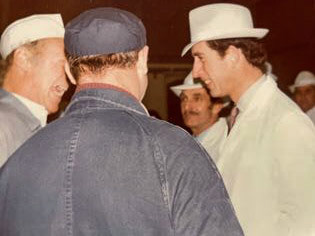1980 Jim York talking to Prince Charles, (courtesy Sue York, his daughter)