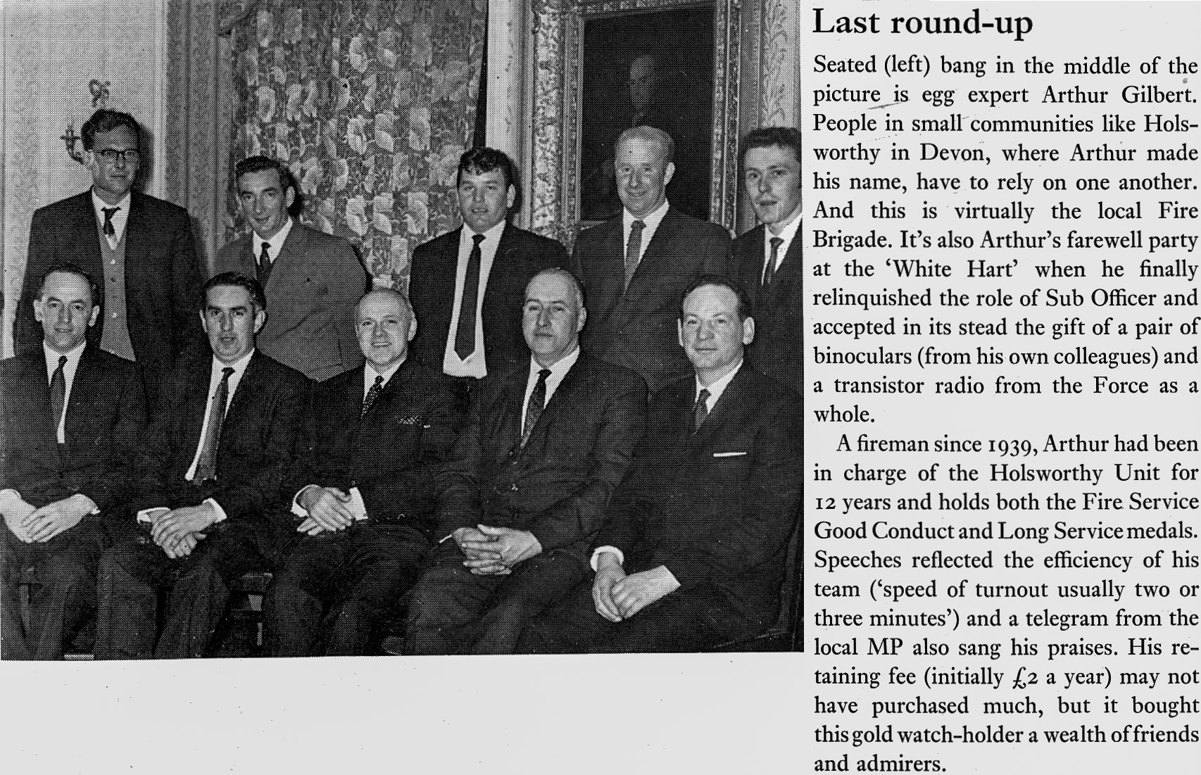 1969 Egg expert Arthur Gilbert retires. (Express News Summer)