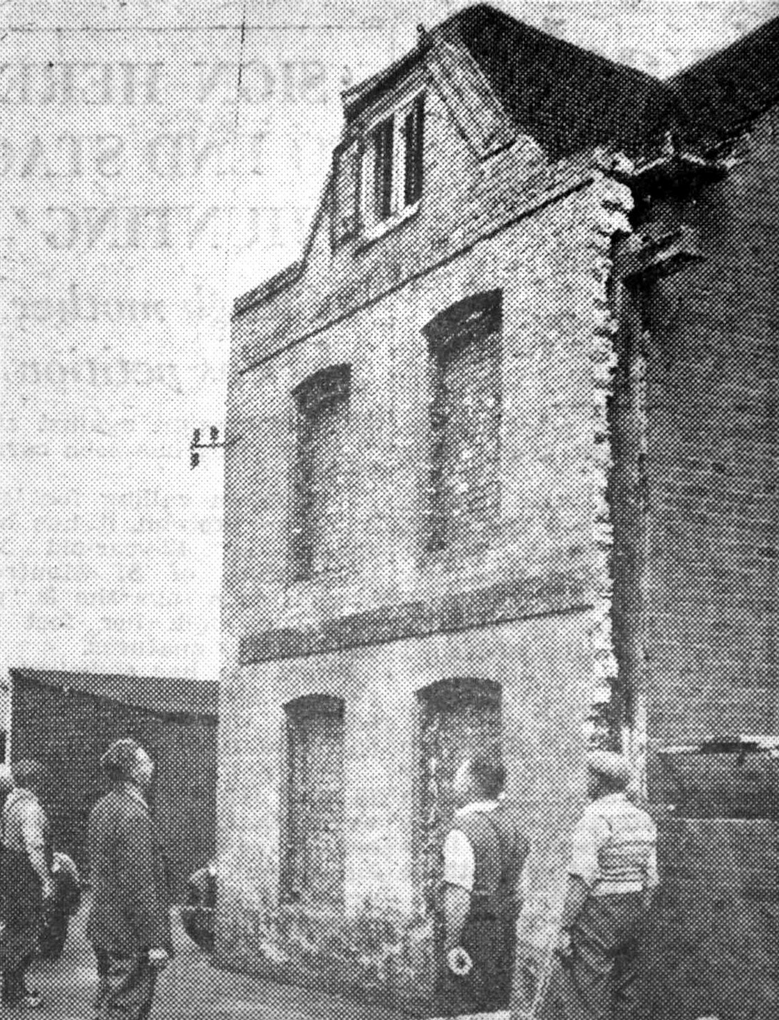1956 "This former Upton dairy had a few structural issues". (Courtesy Slough Observer)
