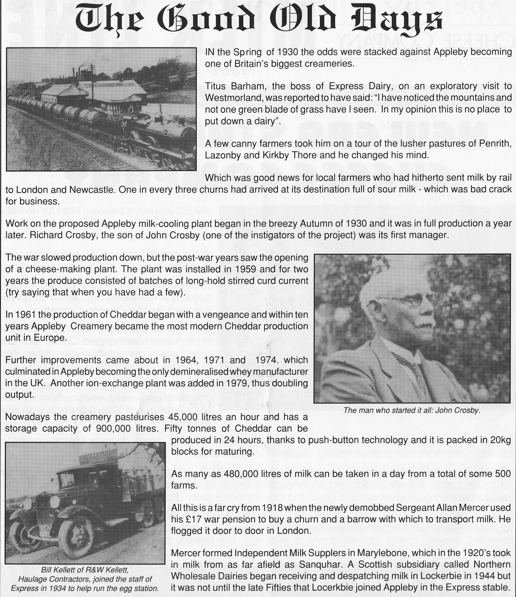 1994 April Express Foods Milk Line Newsletter (Courtesy Alan Mandle)