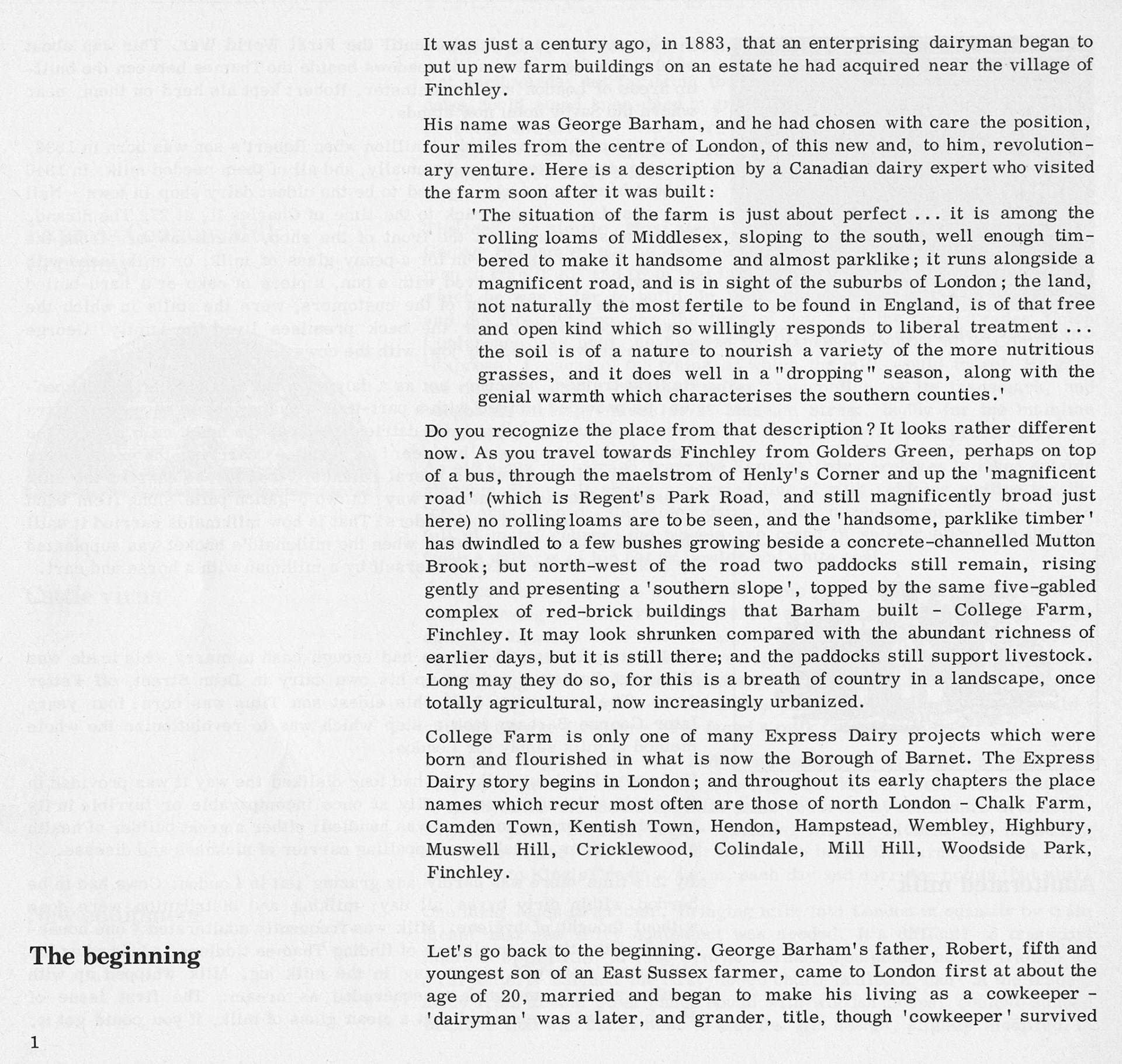 1983 Milk for the millions - Brigid Grafton Green, Barnet Libraries Local History Publications