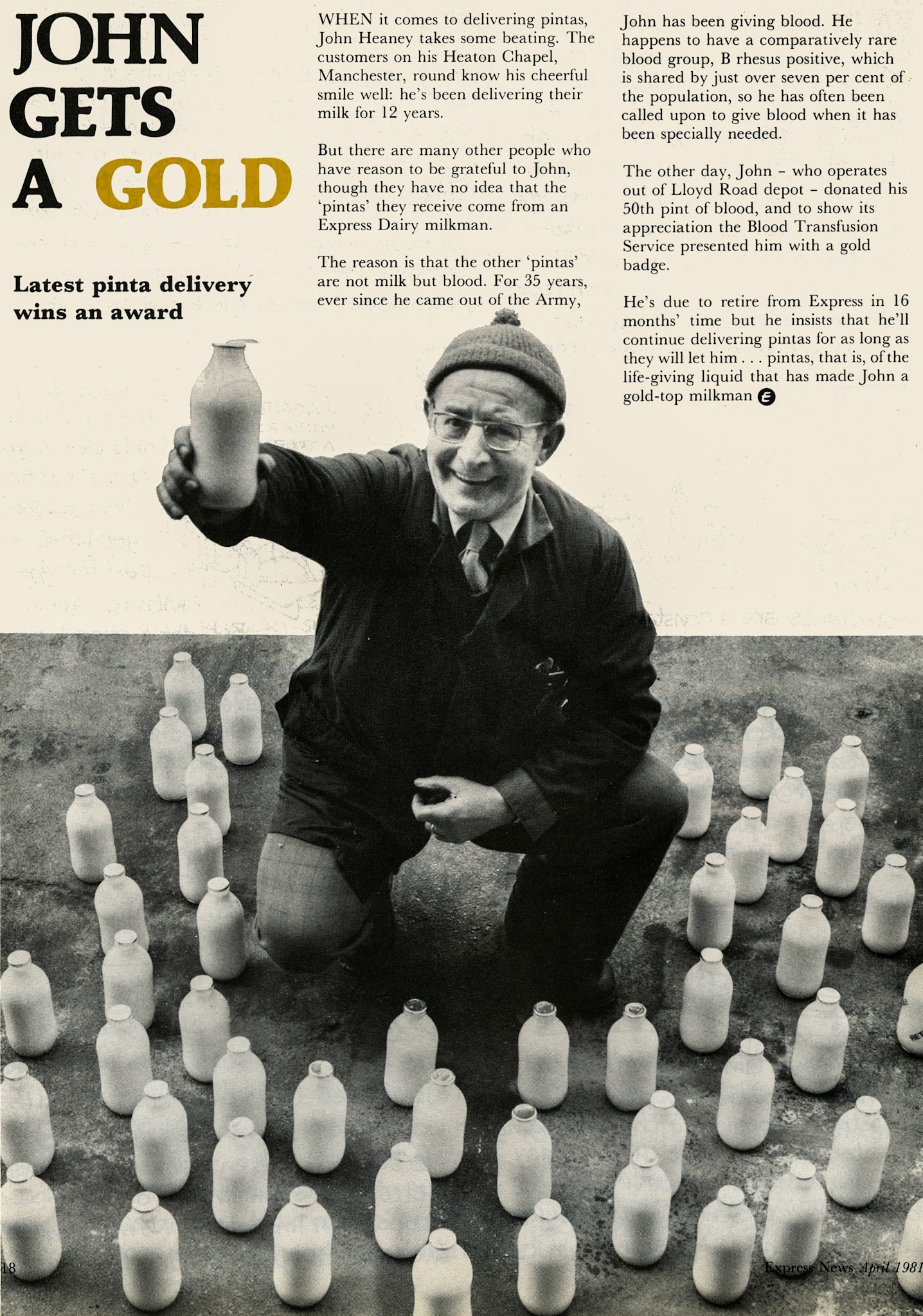 1981 Manchester Lloyd Road milkman John Heaney (April Express News)