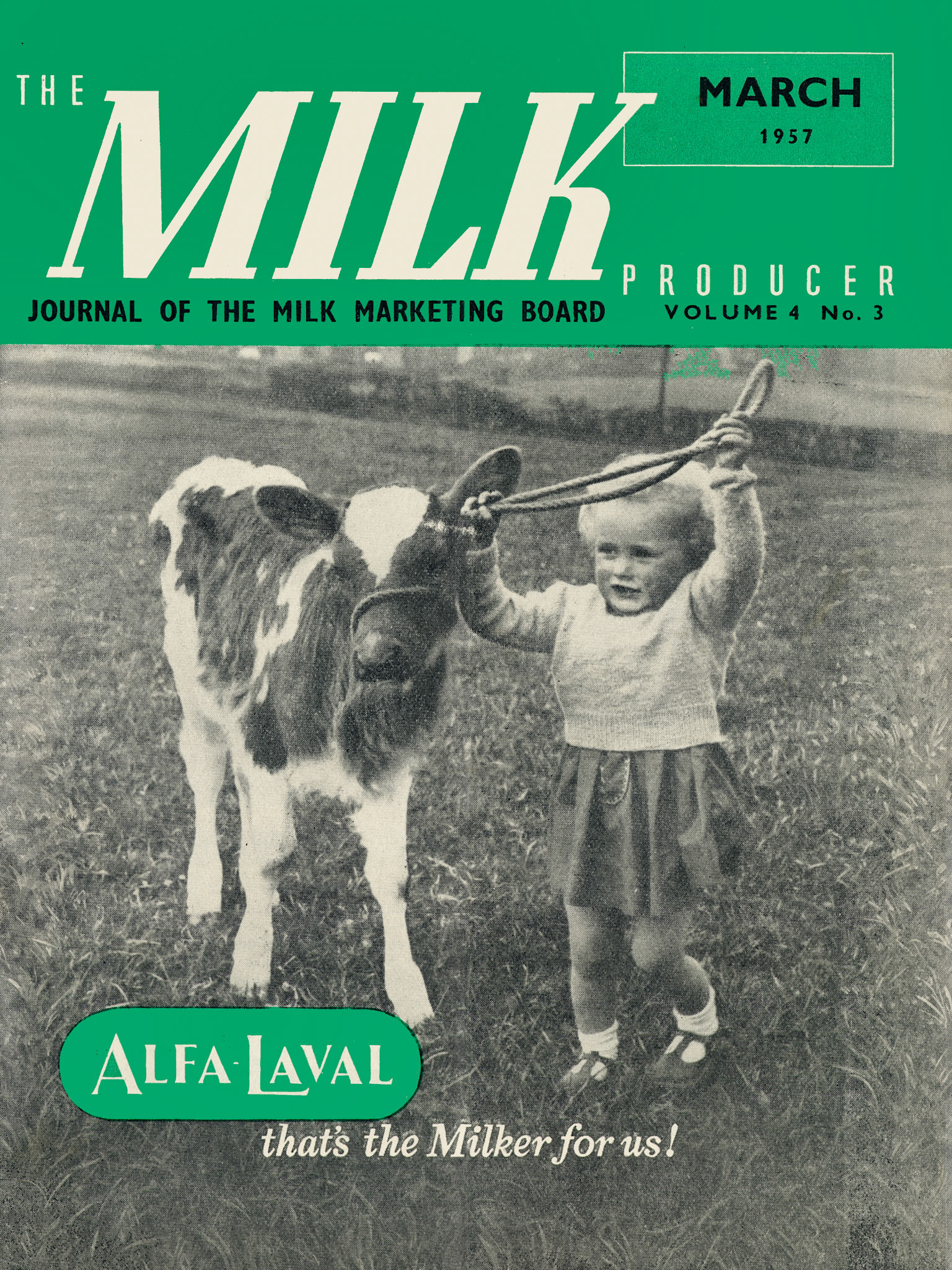 1957 Milk Producer magazine-March Front Cover (Express Dairy Tales archive)