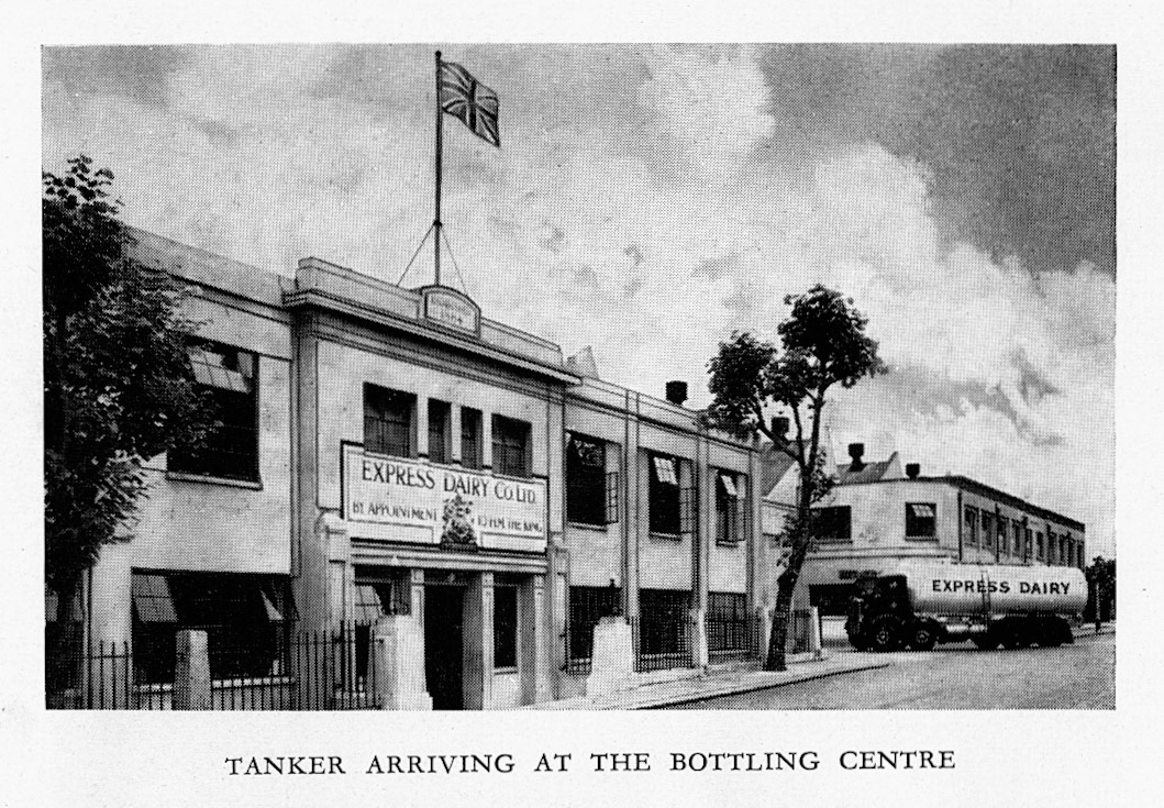 1954 Cricklewood, Tanker arriving. (Express Salesman's Manual Fourth Edition)