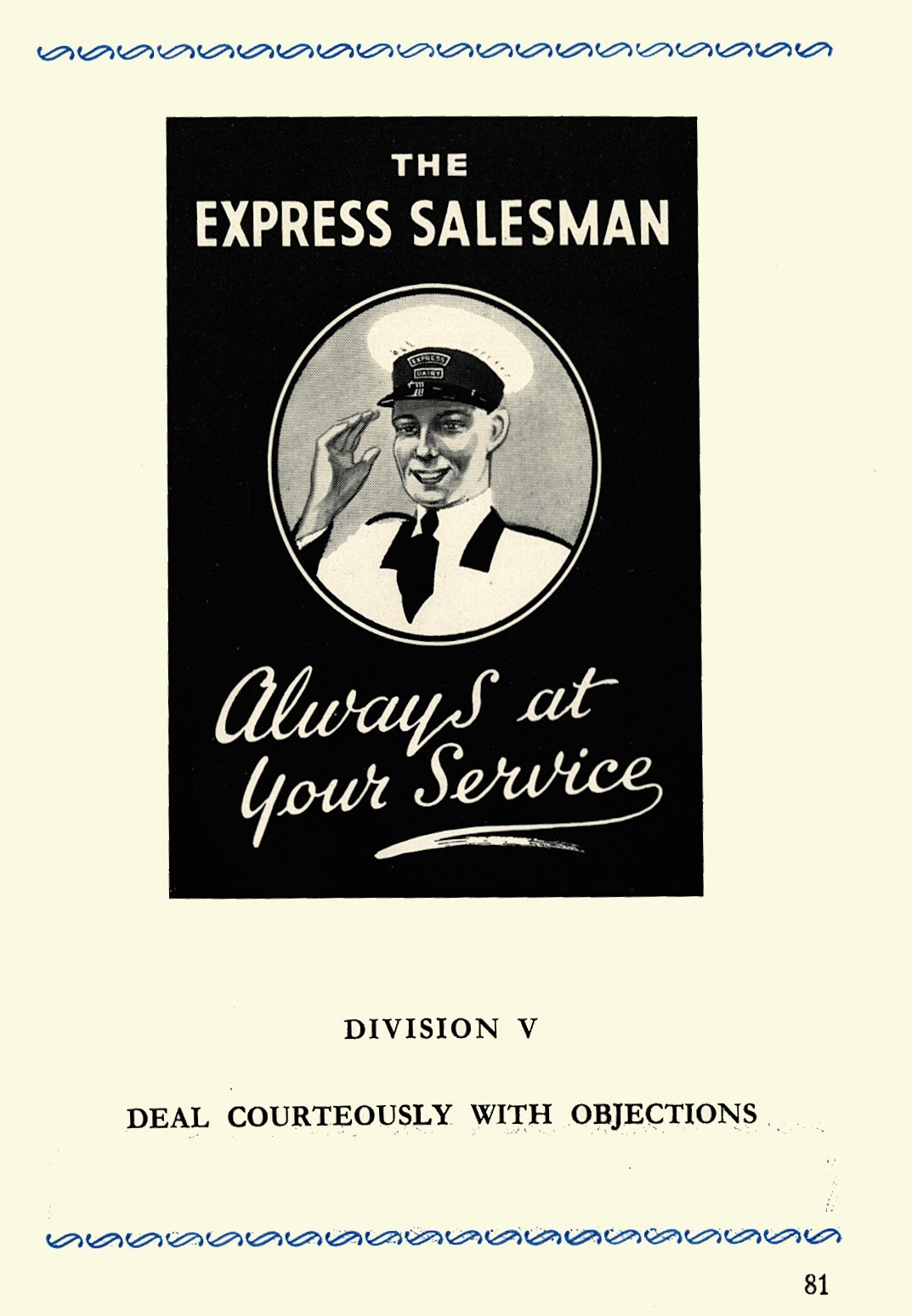 1956 Express Salesman's Manual, Fourth Edition published 1954, presented to Roger Gillard, Orpington Depot