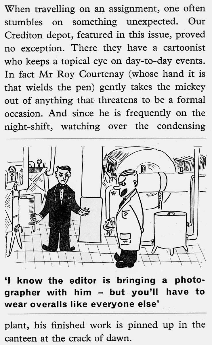 1962 Crediton night-shift plant operator Roy Courtenay is a cartoonist in his spare time.  (Express News Spring)