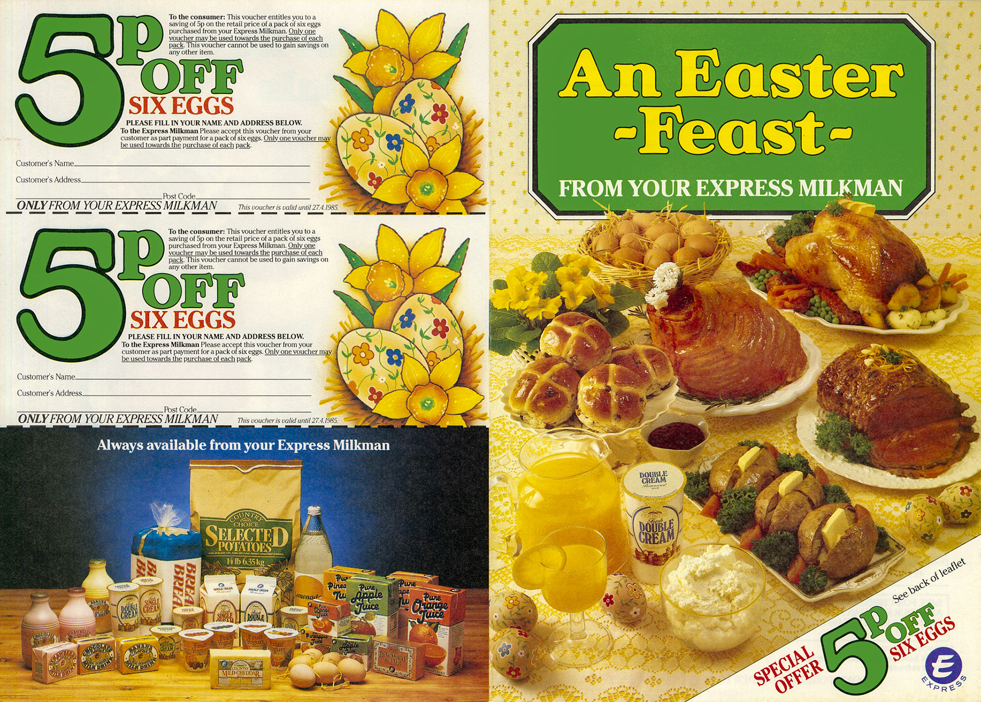 1985 Easter promotion leaflet (Courtesy Paul Luke)