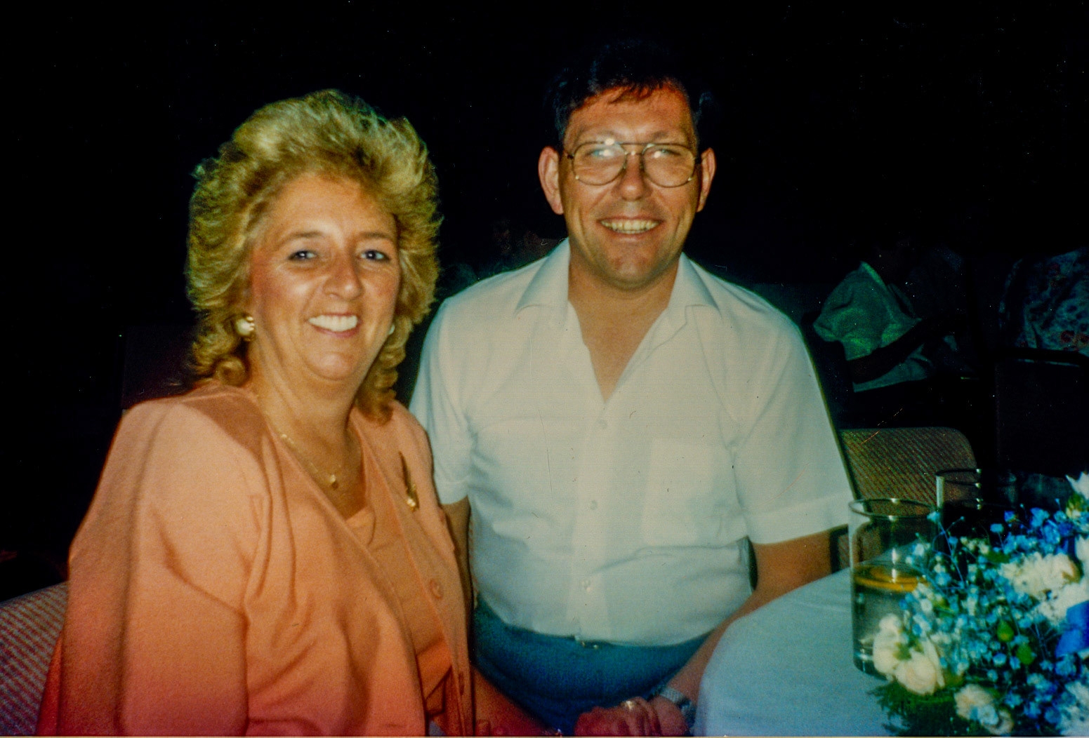 1991 (September) Drivers and Forklift competition, Hilton International, Ruislip. Philip Budd and his partner Myra. (Courtesy Phillip Budd)