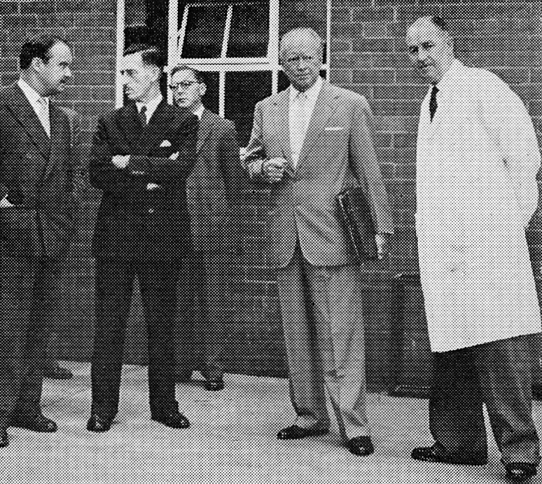 1958, Minister of Agriculture John Hare, JG Capstick, Walter Nell and Frank Betts. (Express News, December)