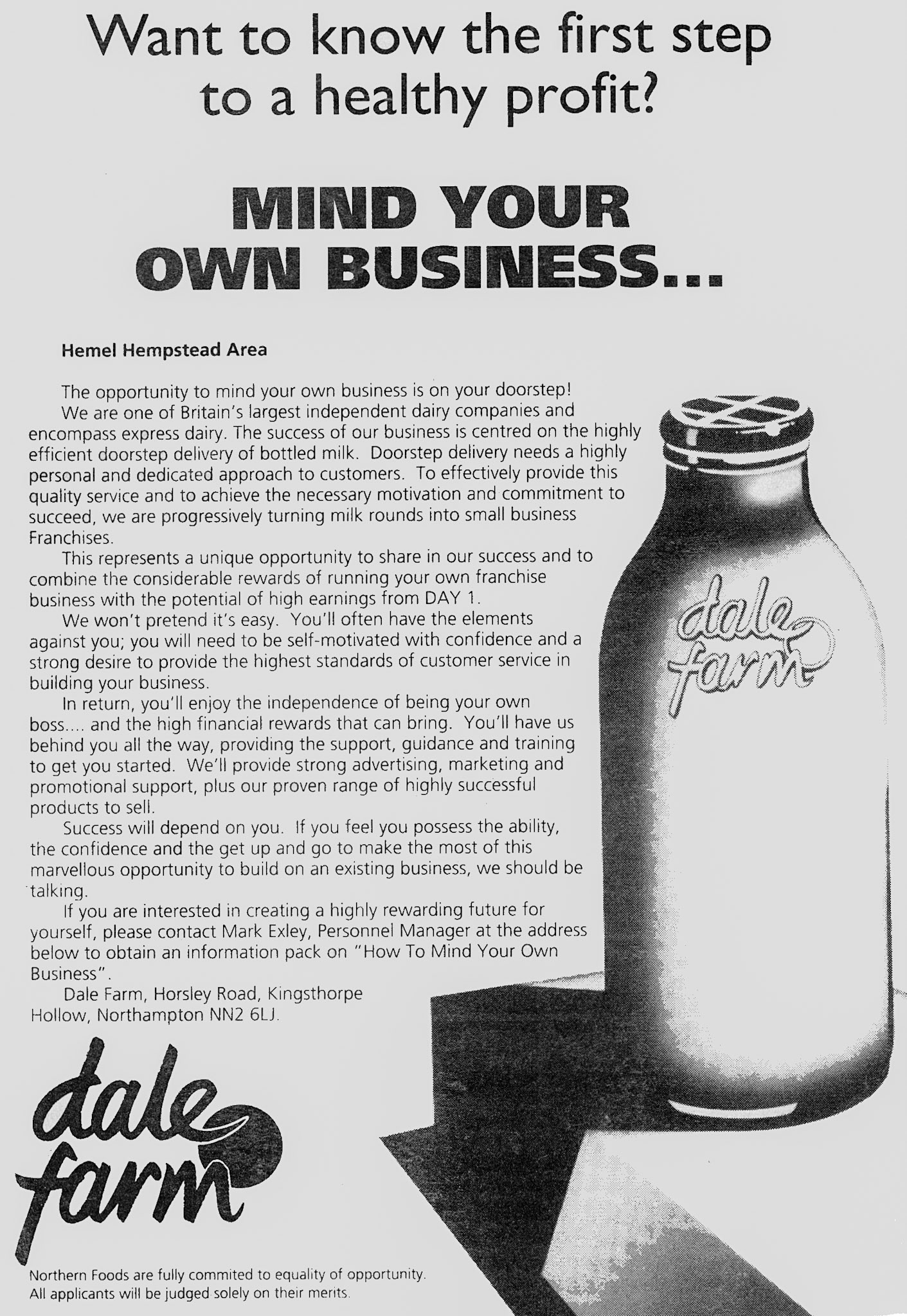 1990's Dale Farm promote franchised rounds. (Courtesy Michael Aldread)