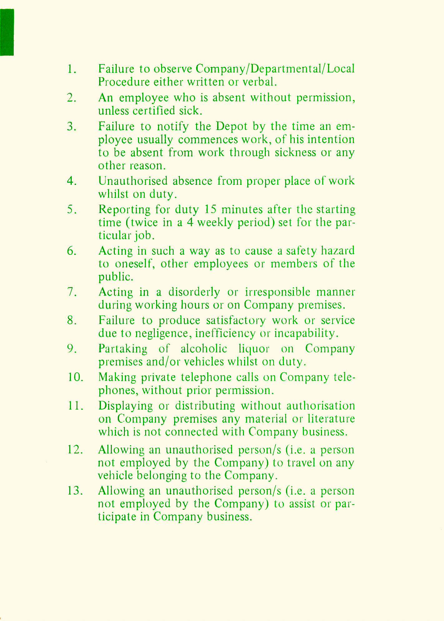 1970's? Procedures &amp; Instructions for Retail Staff, P14 (Express Dairy Tales collection)