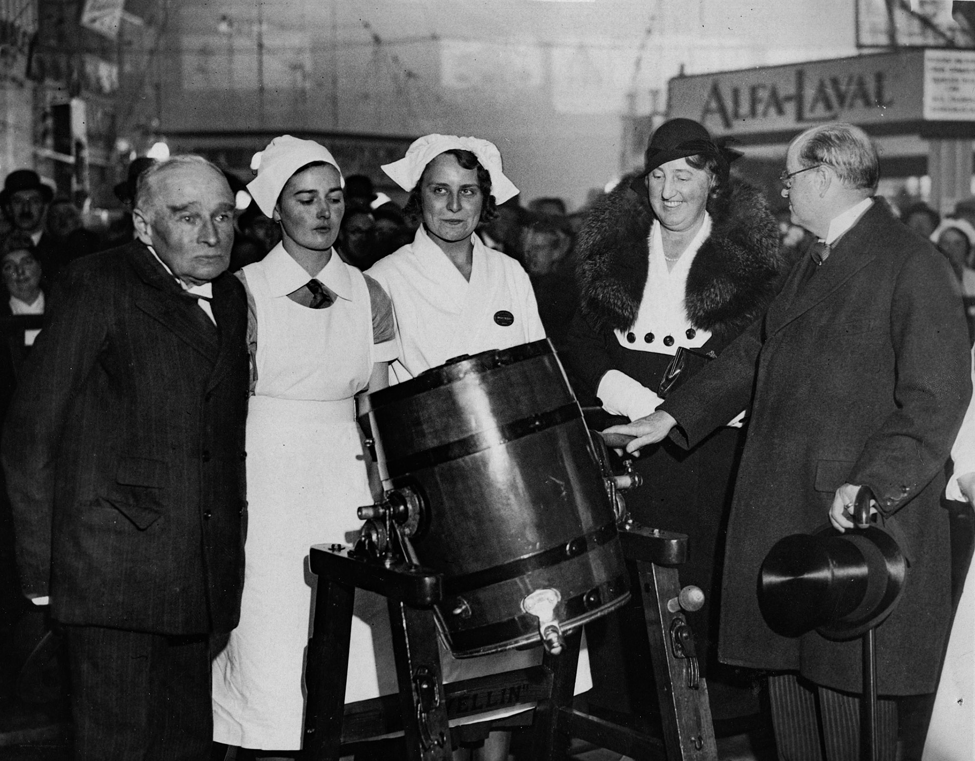 1930's? Dairy Exhibition? Titus Barham on the left. (Courtesy Paul Smith)