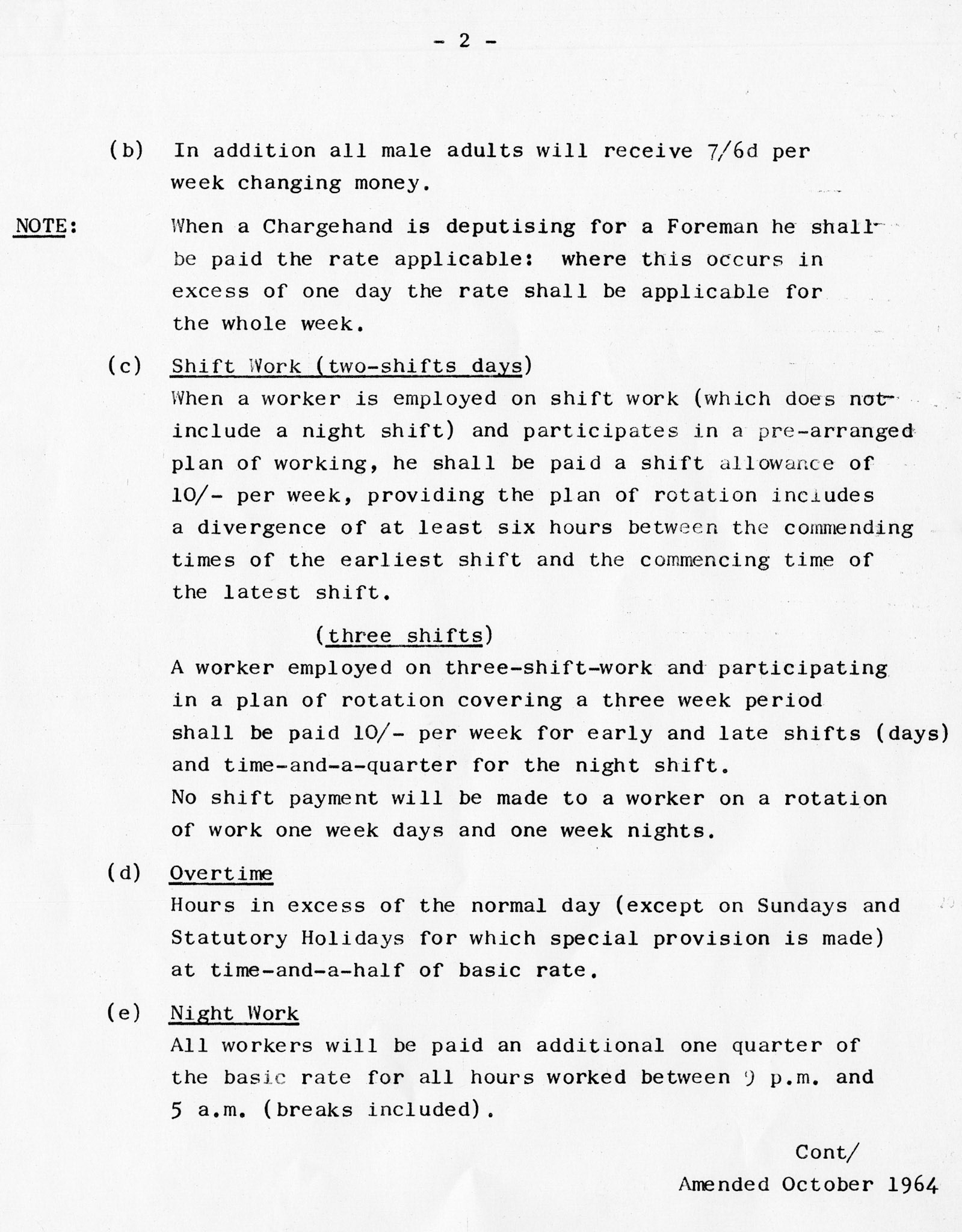 1964 Express &amp; TGWU Agreements - Retail and Transport. (Courtesy Dave Fane)