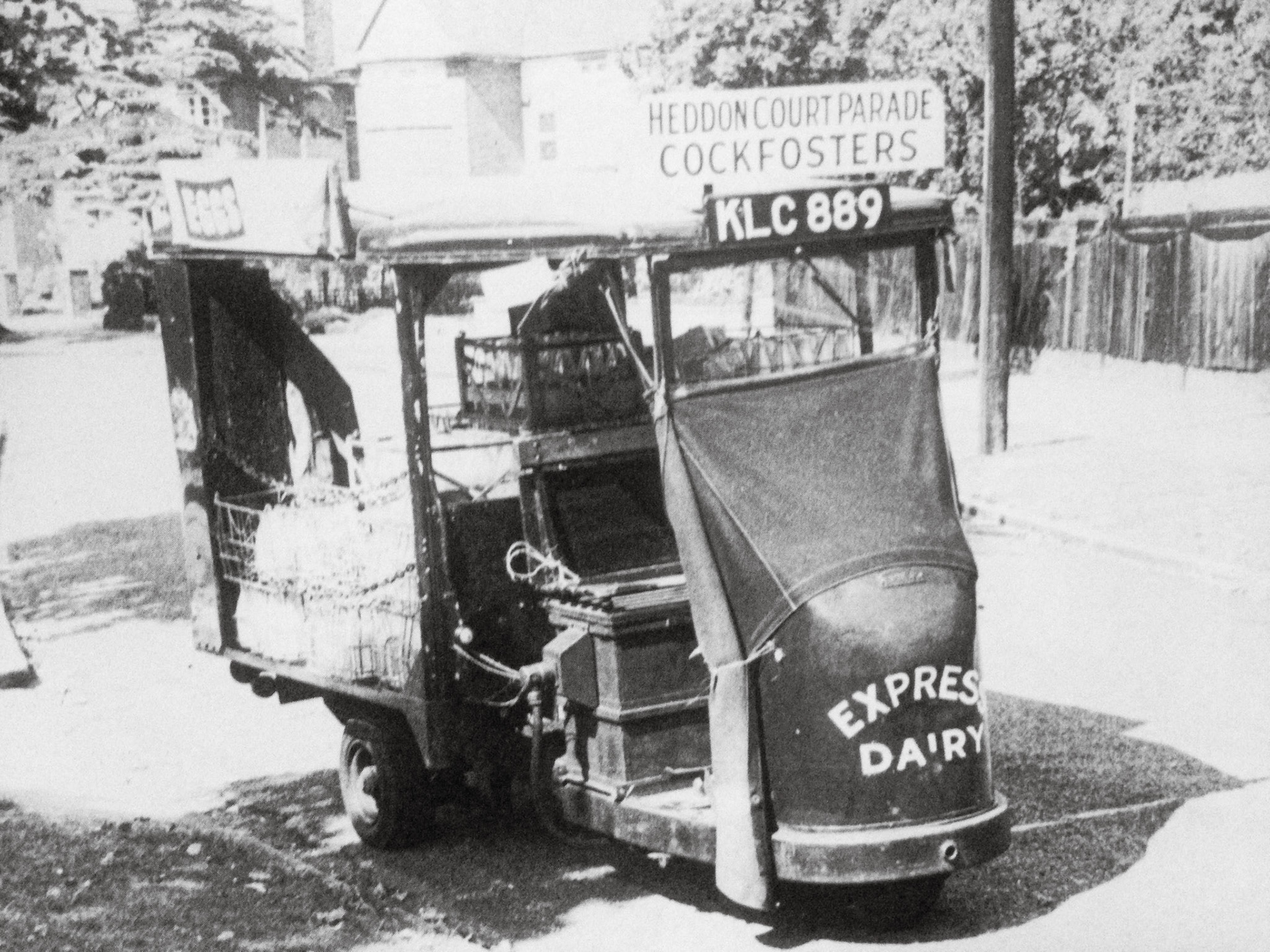 1930's Early three-wheeled delivery float from Cockfosters Depot (Courtesy Paul Luke)