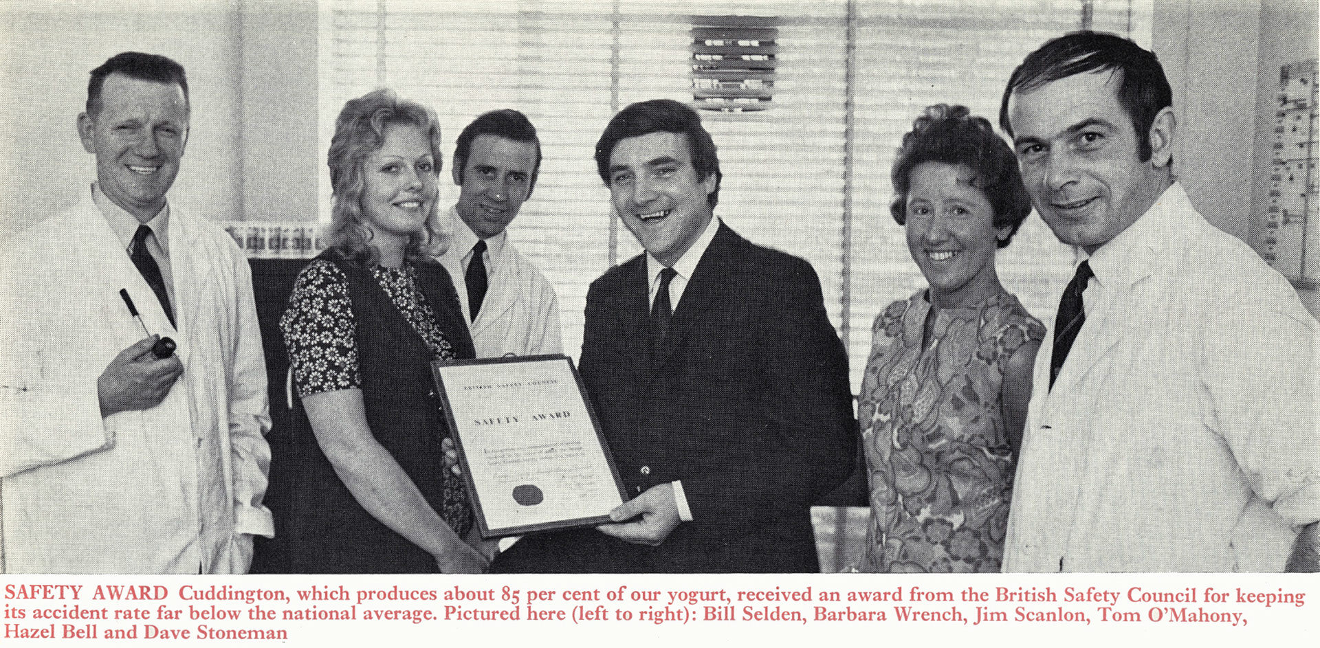 1971 Cuddington Safety Award (Courtesy Doreen Williams)
