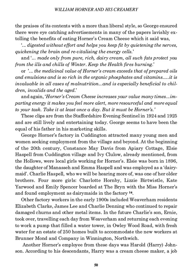 William Horner and his Creamery, Jill King