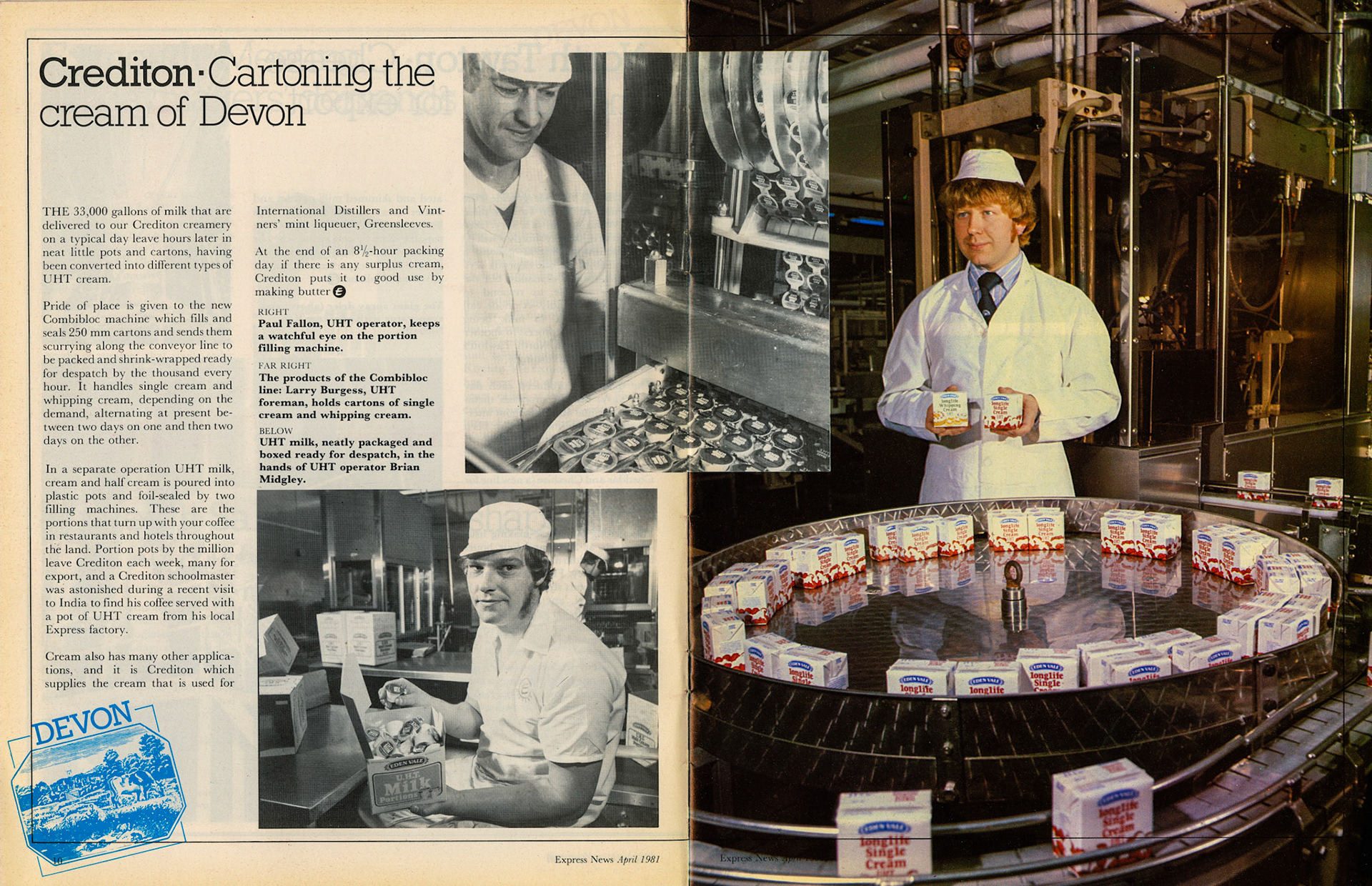 1981 'A day in the life of Devon' article in Express News