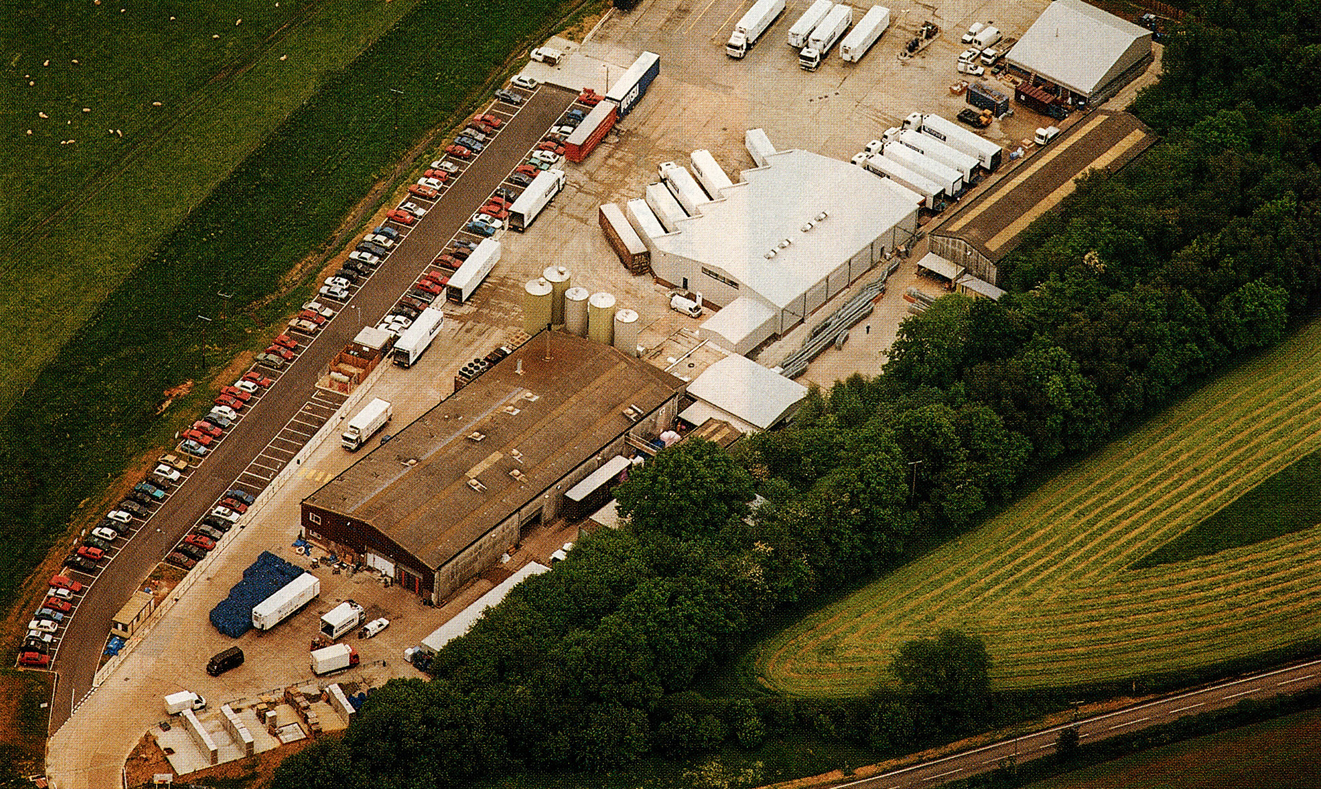 1990's? "Woodgate Farms Dairy, aerial view". (Illustration from Sixty Years in Dairying-Molly Sale)