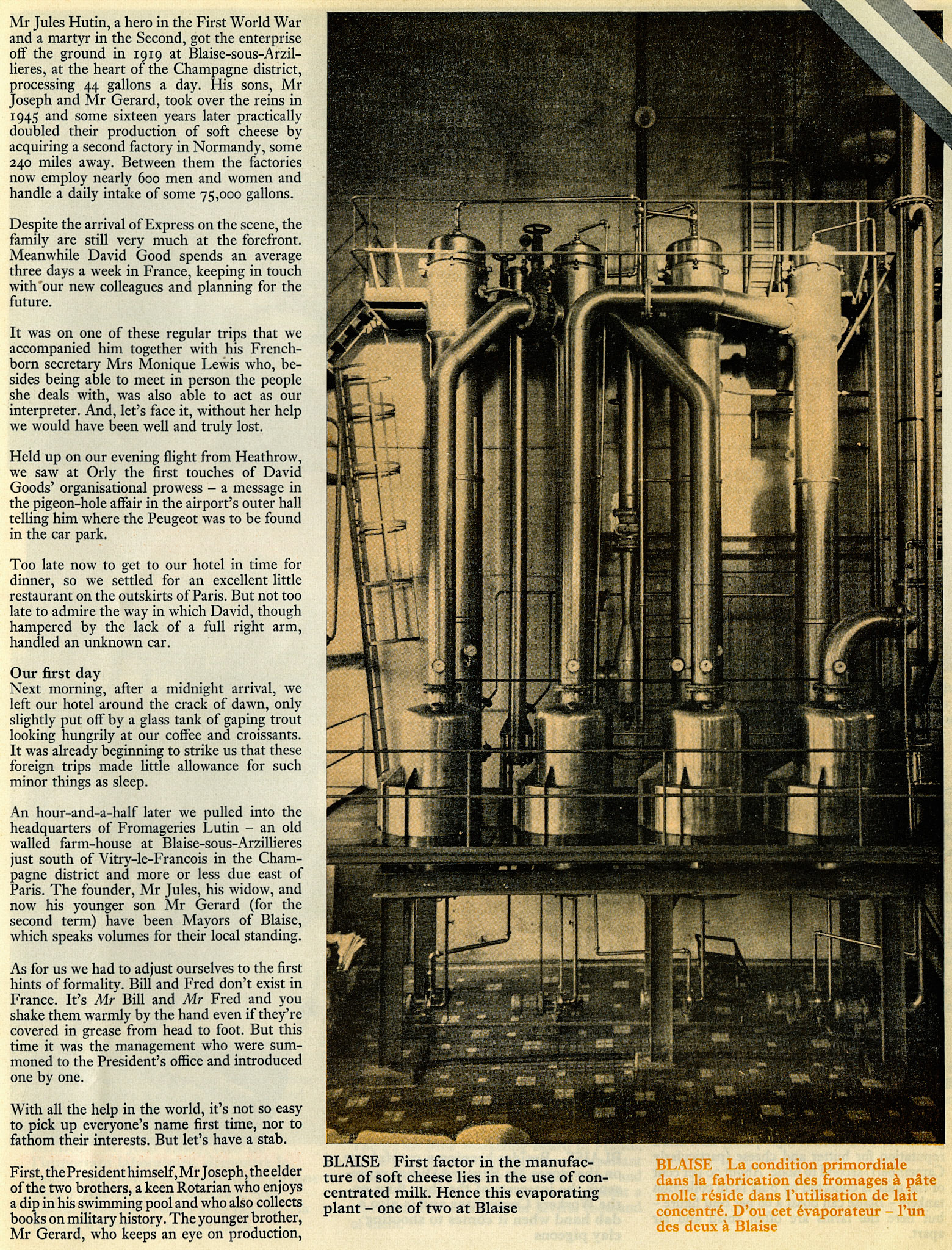 1974 Fromageries Lutin in Blaise, France