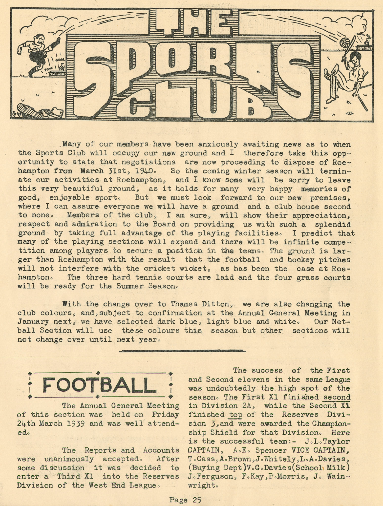 1939 'Milmarbo' in-house magazine, edition 4, published at the outbreak of WWII when staff were preparing to move to the newly constructed Thames Ditton HQ.  (Express Dairy Tales publication)