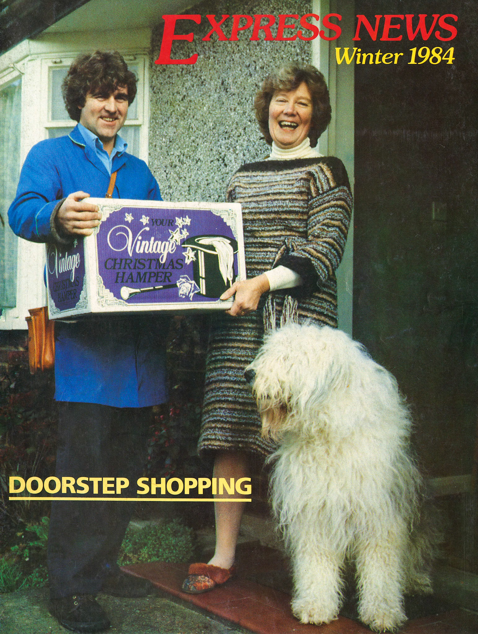 1984 Winter Express News Front Cover - Paul Murray delivers a vintage hamper in Croydon