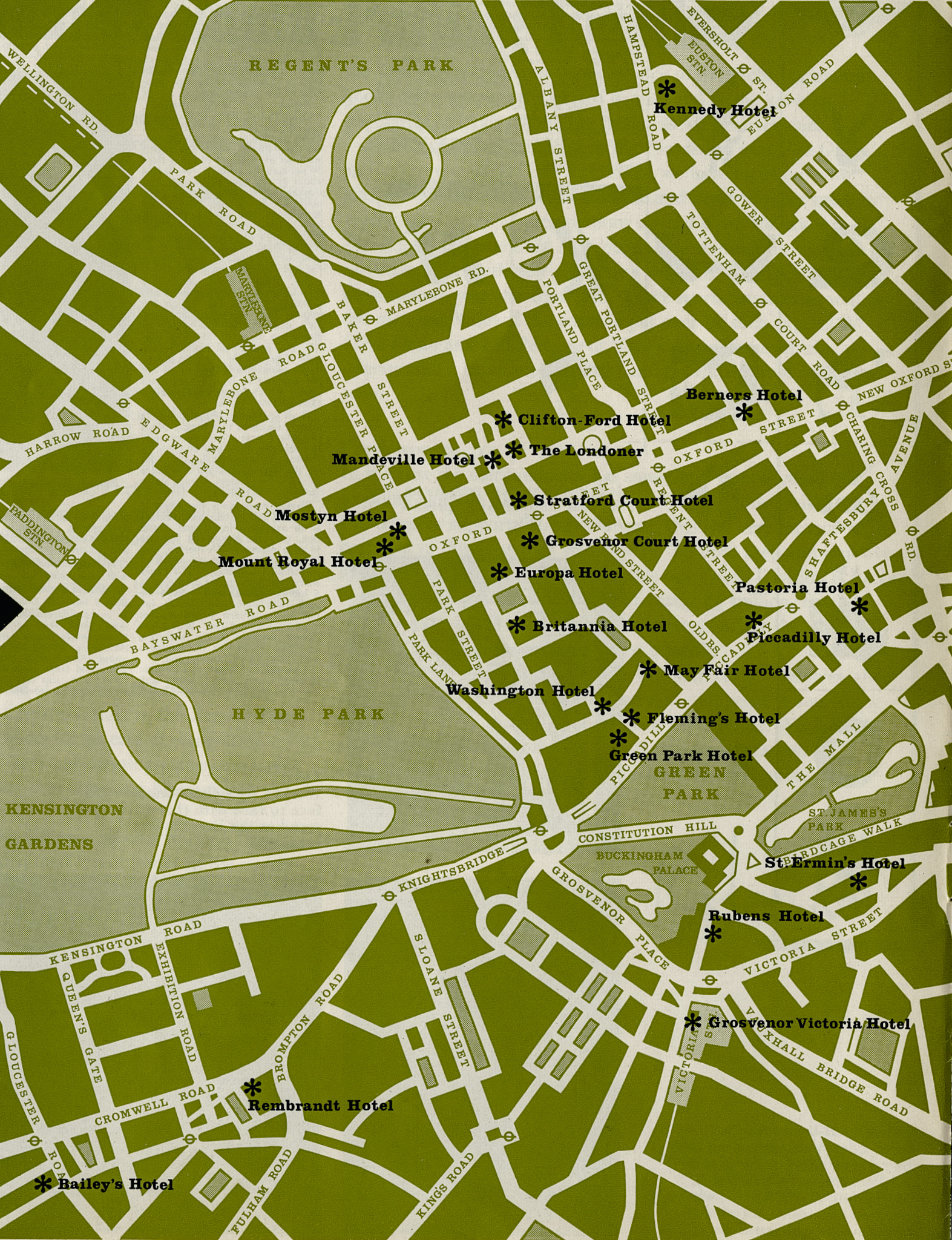 1970 Central London Grand Met hotels, 24 in total. (Express News Spring)