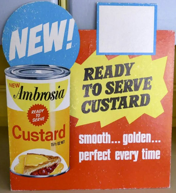 1970's? Ambrosia Creamed Rice Display Card