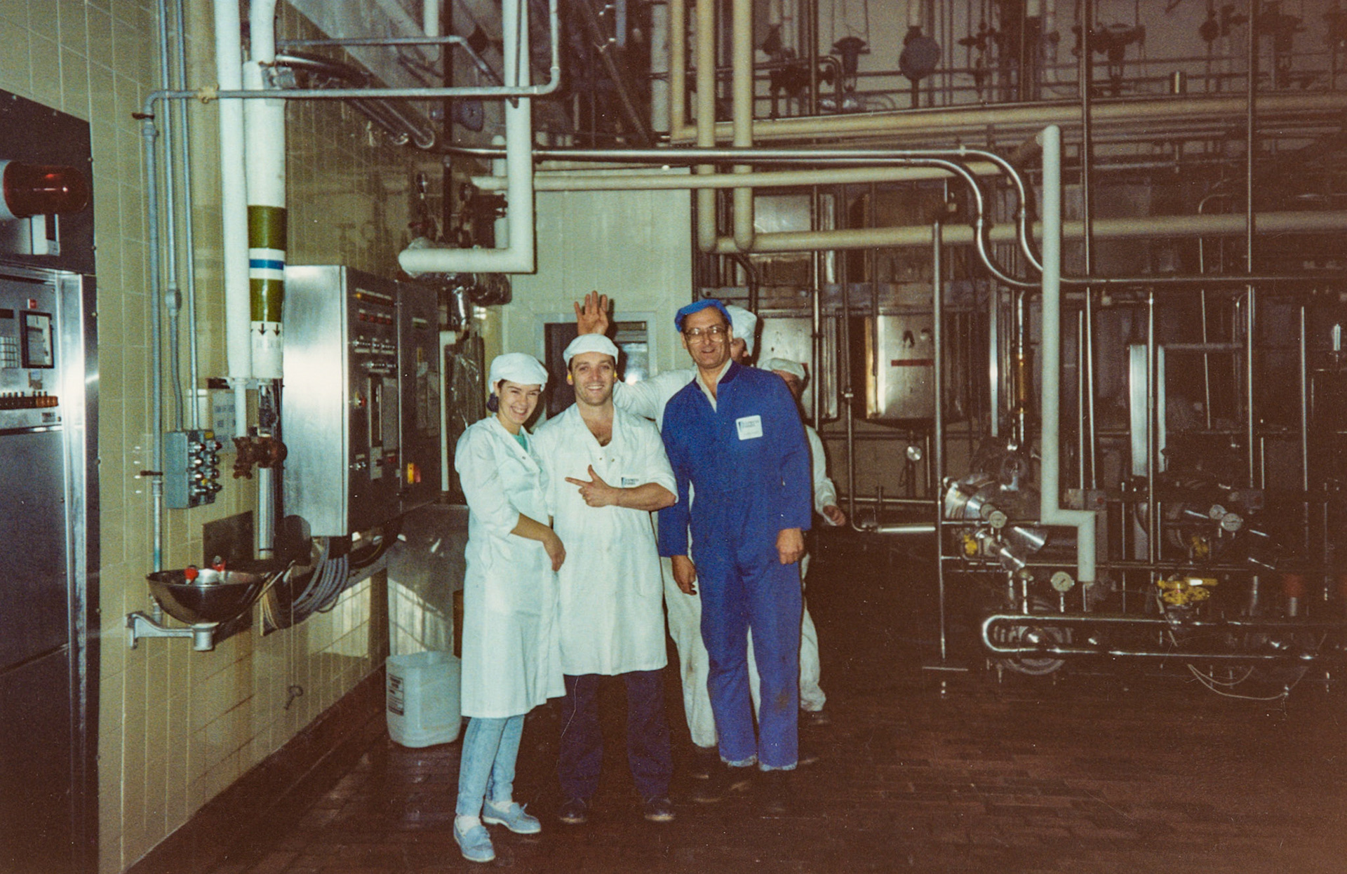 1991 Honiton, December: Wendy Hawker, Andy Meecham, Frank Swan, Alan Hook and Bill Morgan. (Courtesy Wendy Hawker)