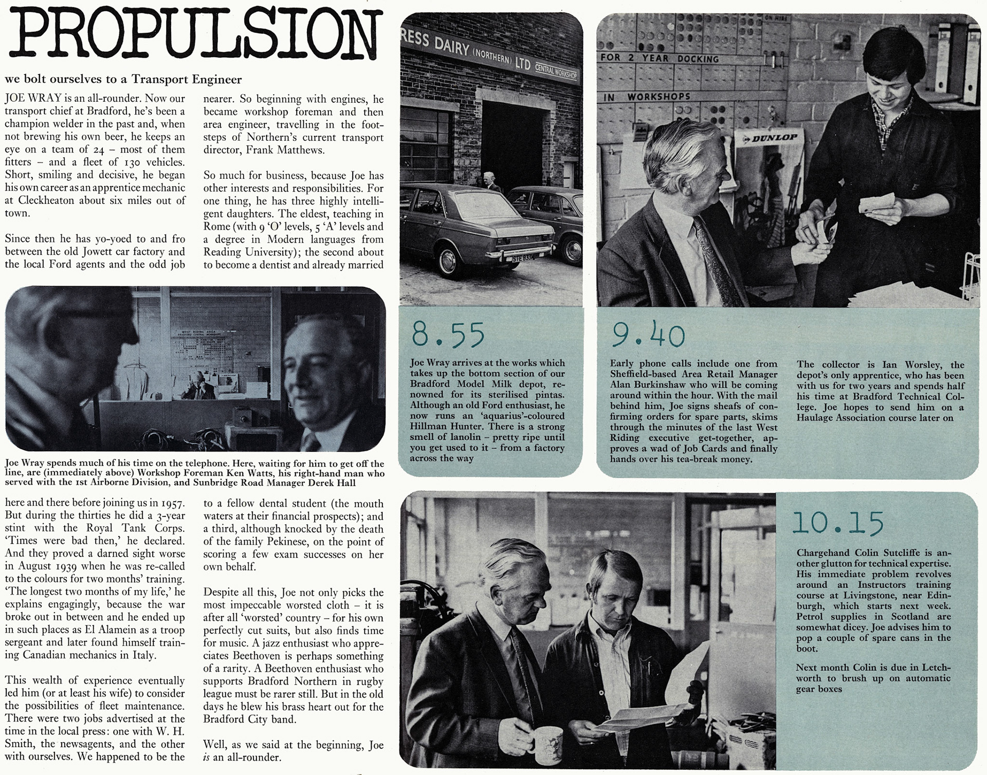 1974 Day in the life of Bradford Transport Engineer Joe Wray (Courtesy Doreen Williams)